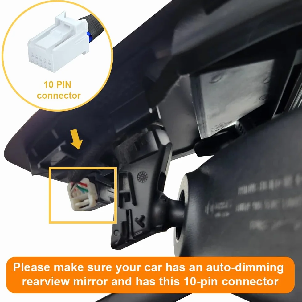 Dashcam Power Adapter 10-Pin do Mazdy LED USB 5V 12V D3-026