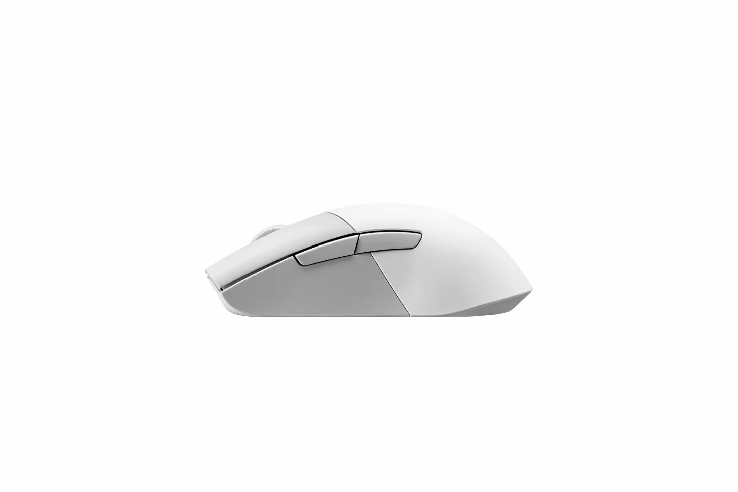 Asus ROG Keris Bezprzewodowa mysz do gier AimPoint, łączność trójtrybowa (2,4 GHz RF, Bluetooth, przewodowa), czujnik 36000 DPI, 5 programowalnych przycisków, ROG SpeedNova, wymienne przełączniki, kabel Paracord, biała