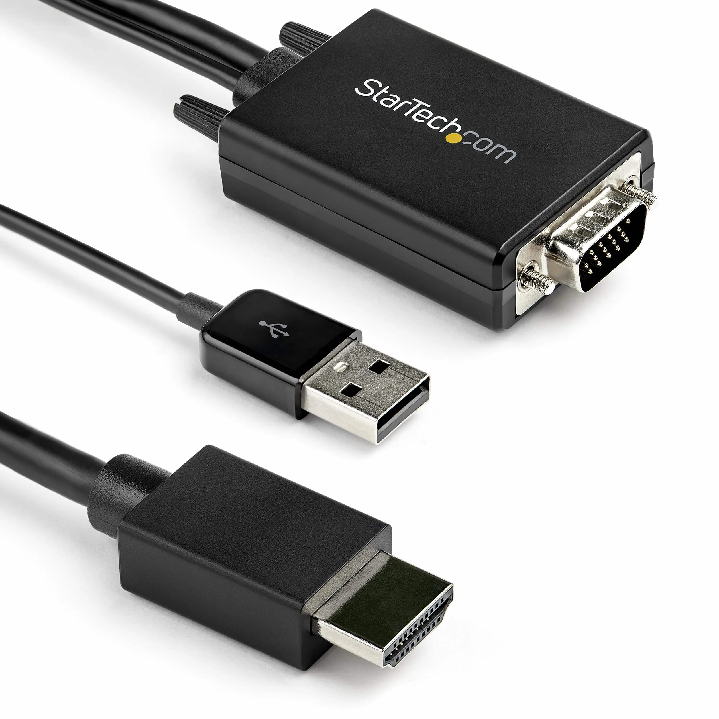 StarTech.com VGA2HDMM2M Kabel VGA do HDMI - 2 m - 1080p - Audio USB - Zasilany przez USB - Męski na męski