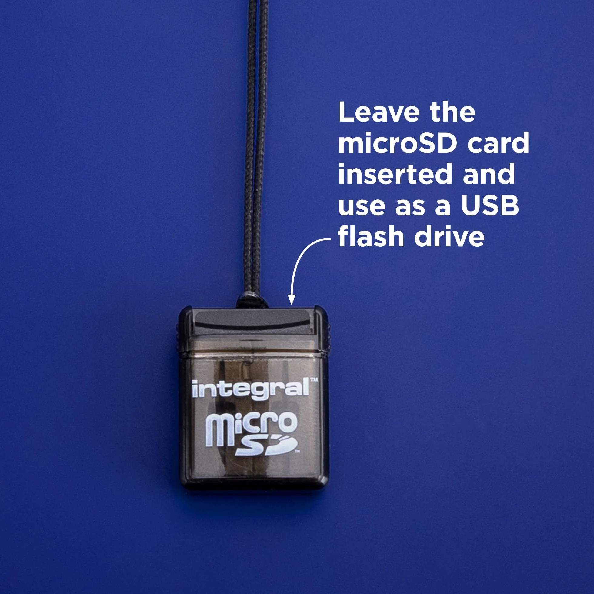 Integral Adapter czytnika kart pamięci micro SD USB2.0 – kompaktowy, Plug & Play, kompatybilny z microSD, microSDHC i microSDXC