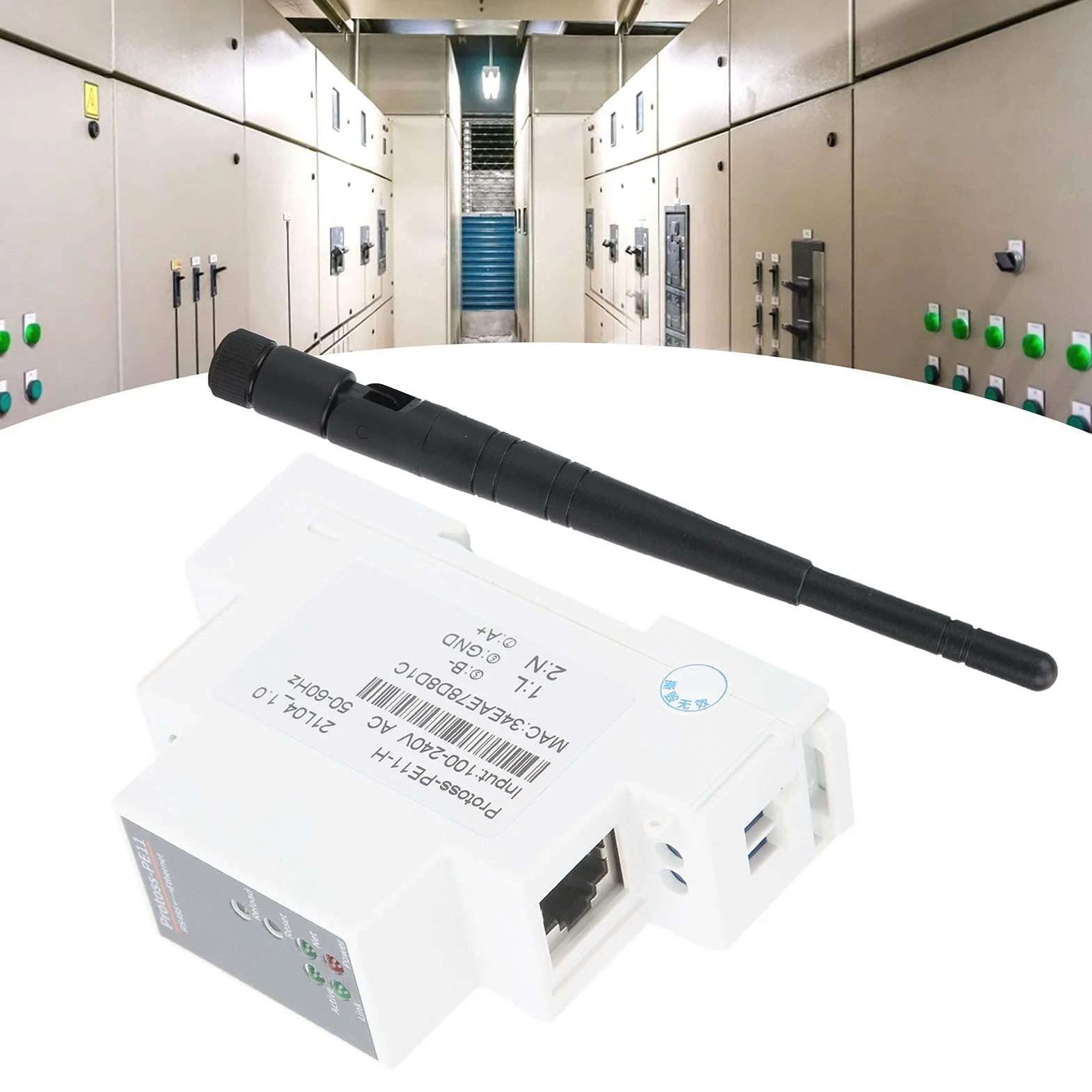 Serwer Szeregowy RS485 na Ethernet 10/100M Serwer Szeregowy RS485 na WIFI Router do Montażu na Szynie 100-240VAC PE11-H dla FreeRTOS