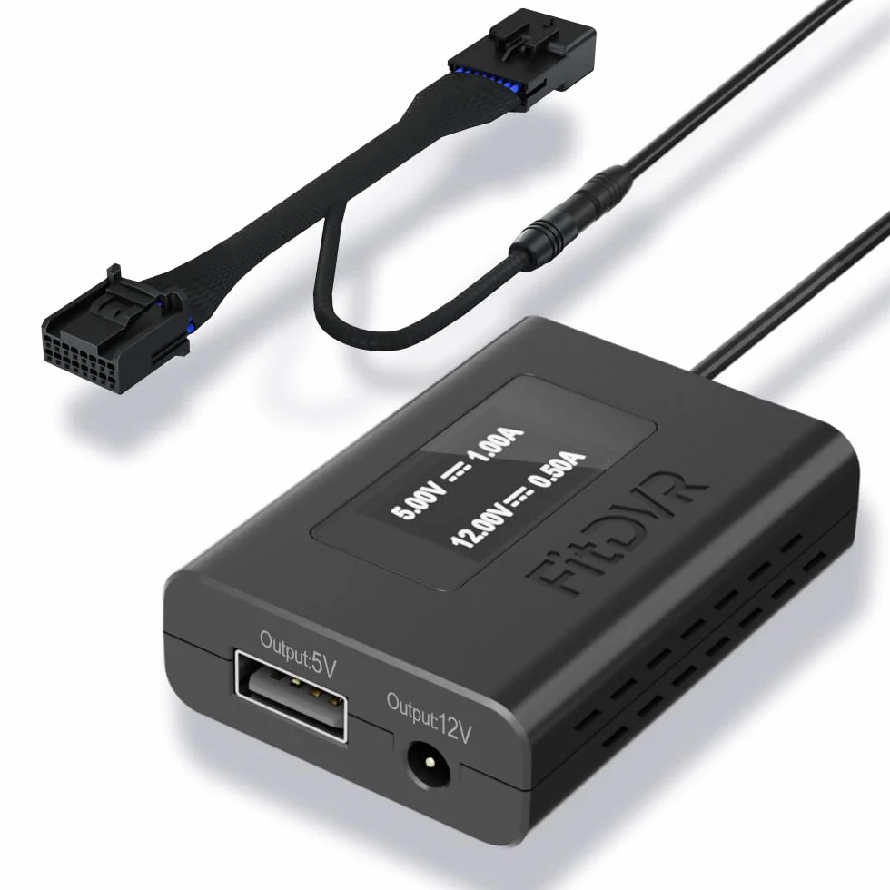 Adapter zasilający (16-pin) nadający się do Toyota i Lexus, wyświetlacz LED Zasilanie USB, Podłącz do lusterka tylnego widzenia, wyjście 5V 12V, Łatwe w instalacji, D3-011