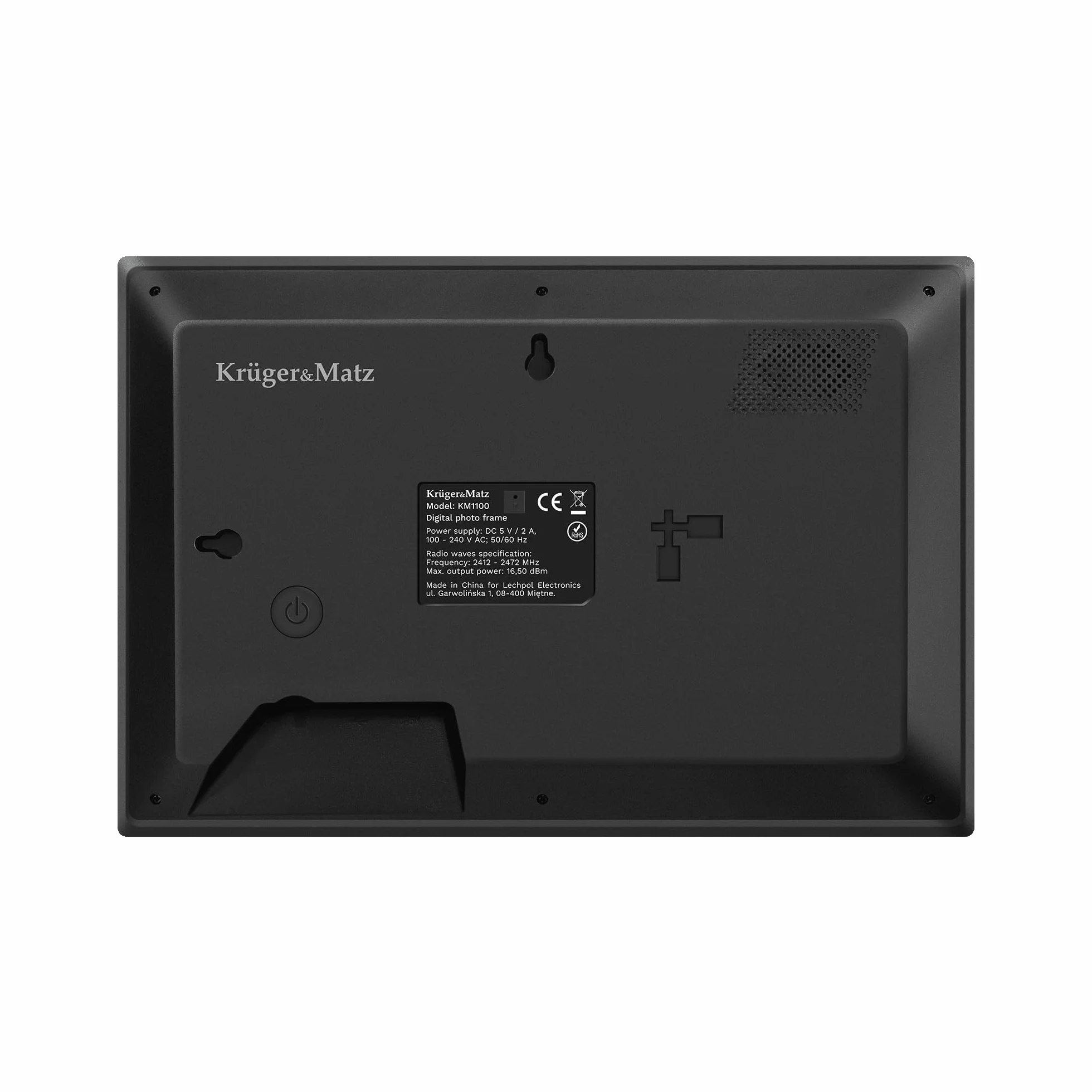 Krüger&Matz Cyfrowa Ramka na Zdjęcia FRAMEO 1280 x 800 px 10,1" Wi-Fi MicroSD Odtwarzanie Klipów Wideo Timer Pogoda Lustrzana Ramka KM1101