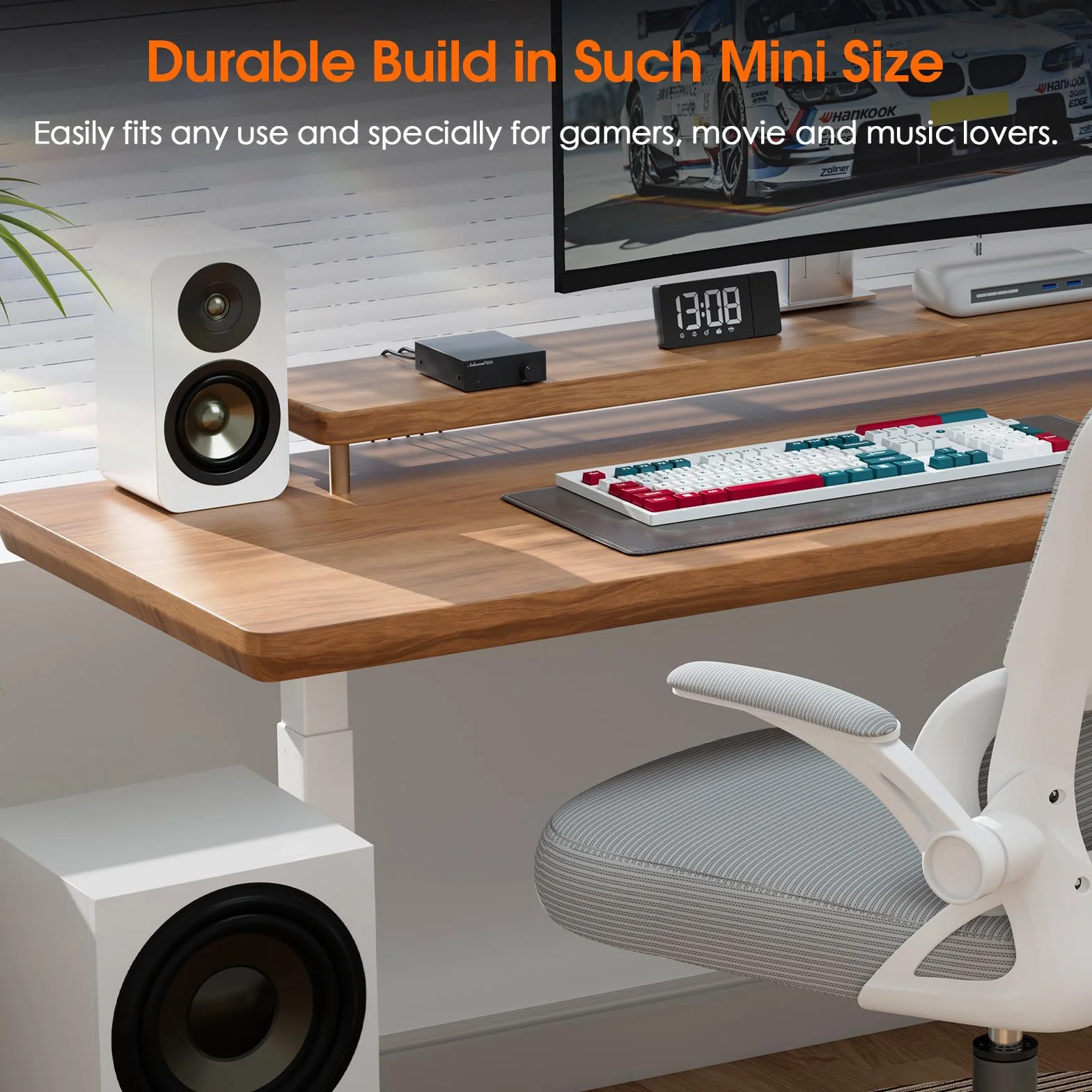Nobsound Mini Mono Wzmacniacz Subwoofer: 100 W wzmacniacz HiFi z TPA3116 i filtrem dolnoprzepustowym do kina domowego, Bass Shaker, do gier, subwoofer, głośnik (NS-21G)
