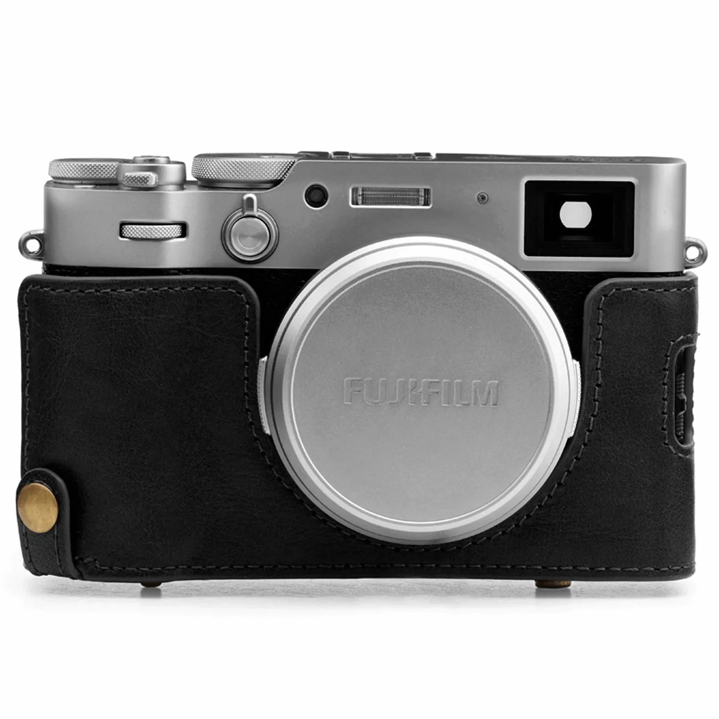 MegaGear MG1892 Ever Ready etui na aparat z prawdziwej skóry kompatybilne z Fujifilm X100V - czarne