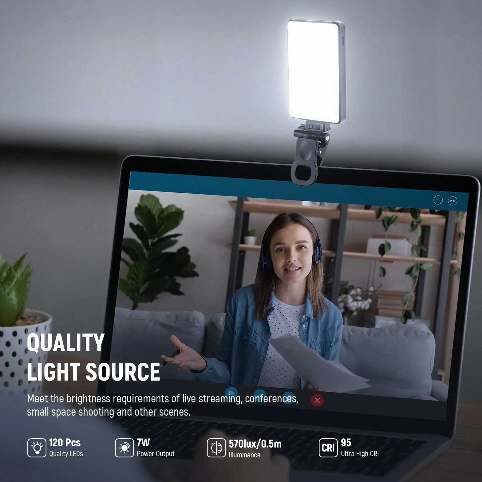 NEEWER BASICS Lampa do selfie LED do telefonu, ładowalna lampa fotograficzna 2500-9000K, kolorowe filmy, dyfuzor/3000mAh, CRI95+ regulowane oświetlenie wideo Visio do aparatu iPhone Zoom połączenia