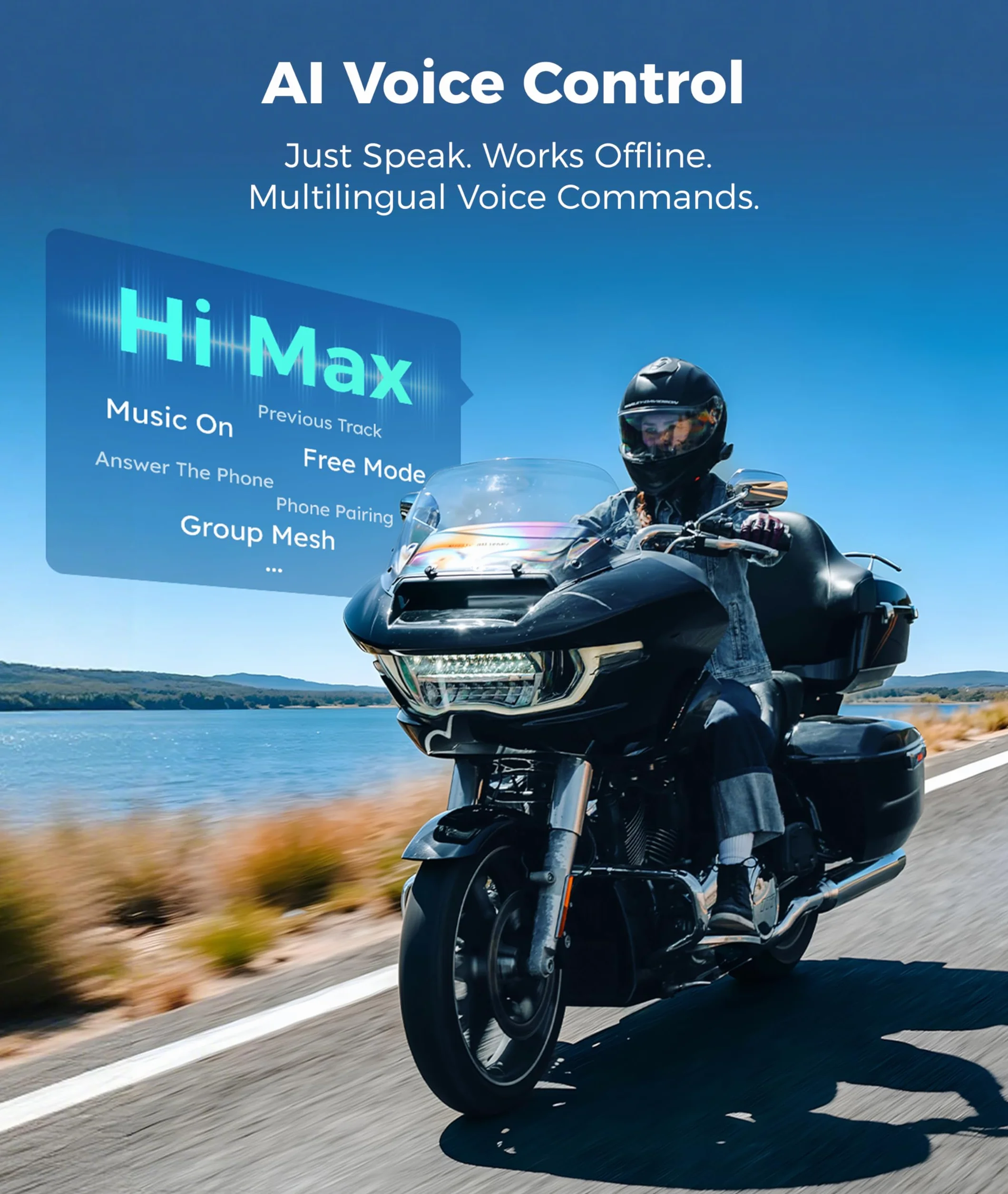 ASMAX F1 motocyklowy zestaw słuchawkowy Bluetooth, sterowany głosem kask siatkowy intercom system komunikacji