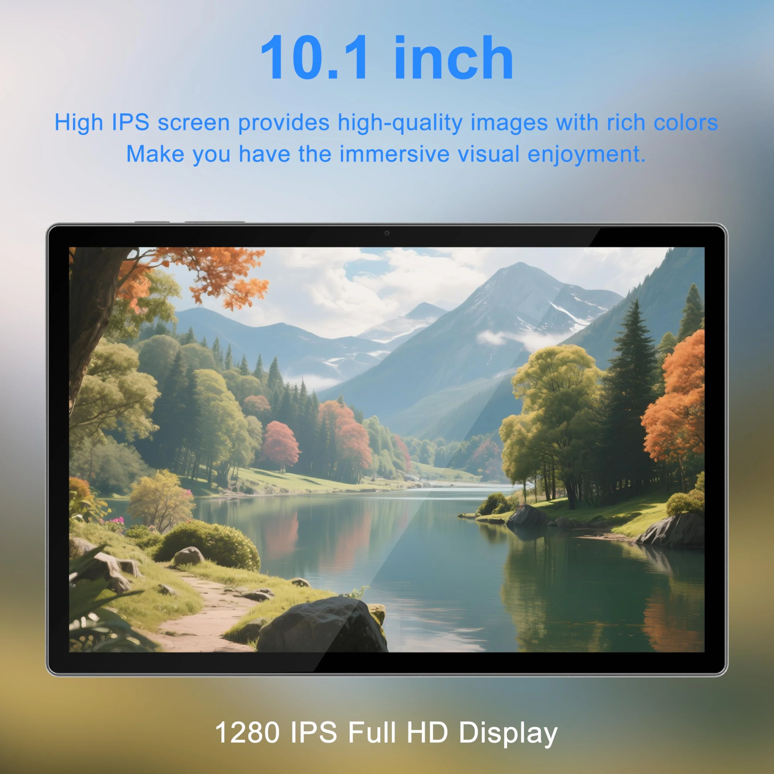 Tablet z systemem Android 14, 10-calowy tablet z etui ochronnym, czterordzeniowy procesor, aparat przedni 5,0 MP + aparat tylny 8,0 MP, 5000 mAh Bluetooth IPS, tablet Wi-Fi