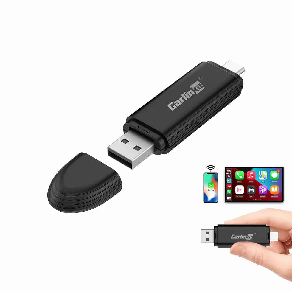 CarlinKit MINI5 bezprzewodowy adapter CarPlay, oryginalny przewodowy samochodowy CarPlay do bezprzewodowego, bardziej kompaktowy i wygodny do przechowywania
