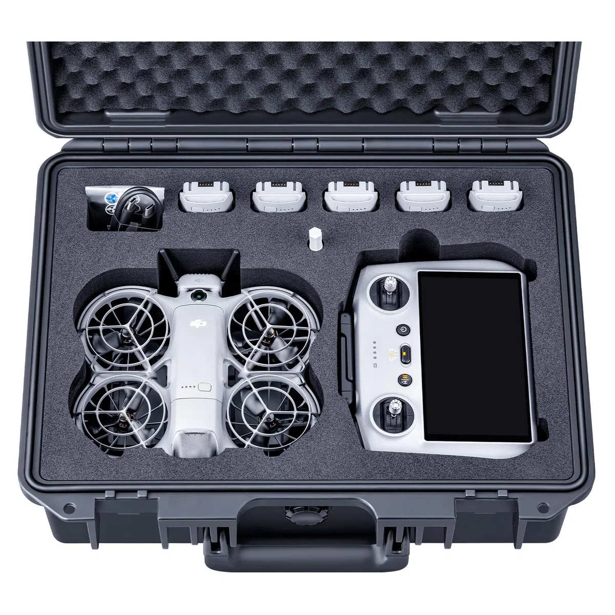 Lykus Wodoodporna twarda obudowa Titan N220 do kontrolera DJI Neo 2 i RC2/RC-N3/N2, obsługuje do 9 baterii [TYLKO OBUDOW]