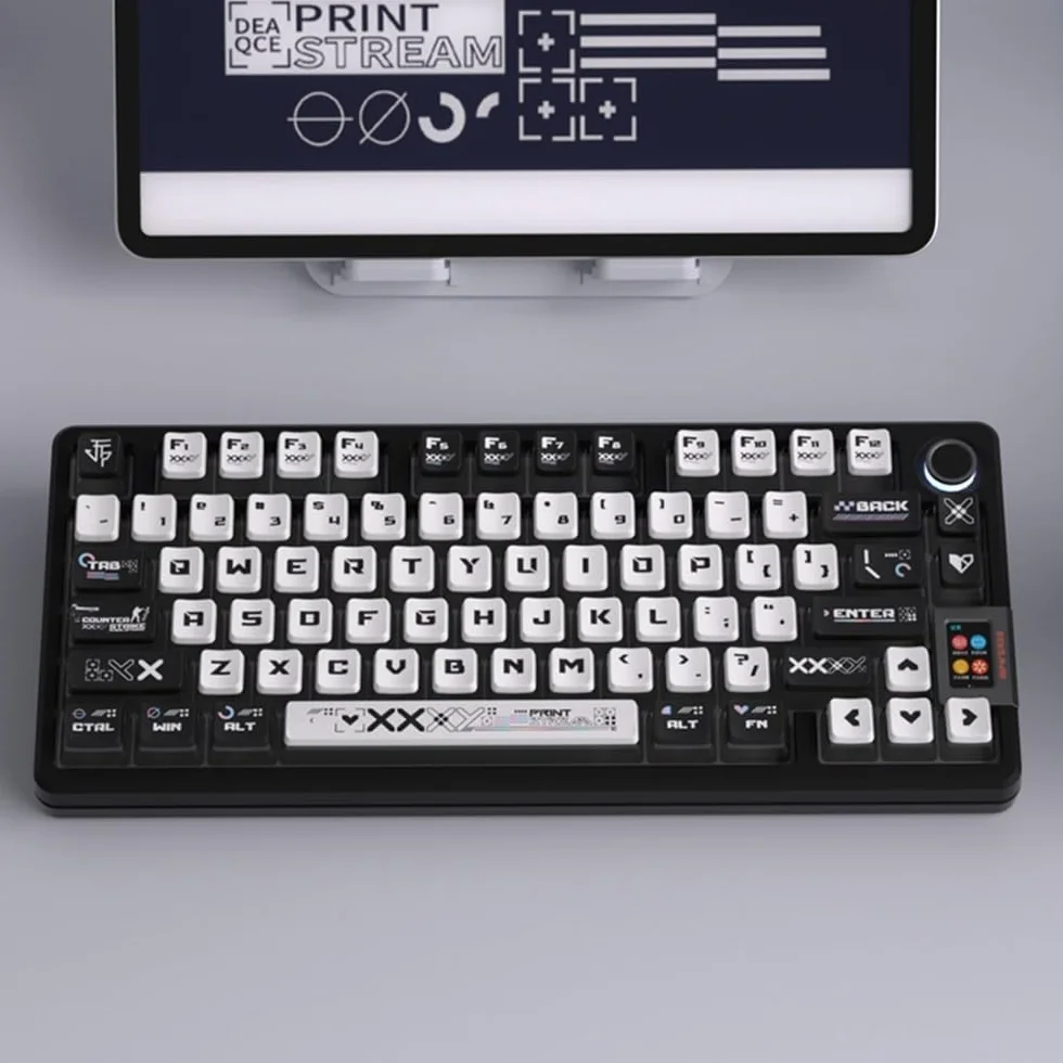 Ducky PrintStream Translucent Keycaps, Mechanical Gaming Keyboard CSGO OEM Profile PBT+PC Keycap