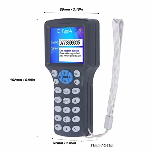 Czytnik Kart RFID NFC, Kopiarka, Pisarz, Duplikator z Brelokiem UID, Ekran HD 2,8 Cala w Pełnym Kolorze, Inteligentny Wyświetlacz, Port USB, Programator Dekodowania