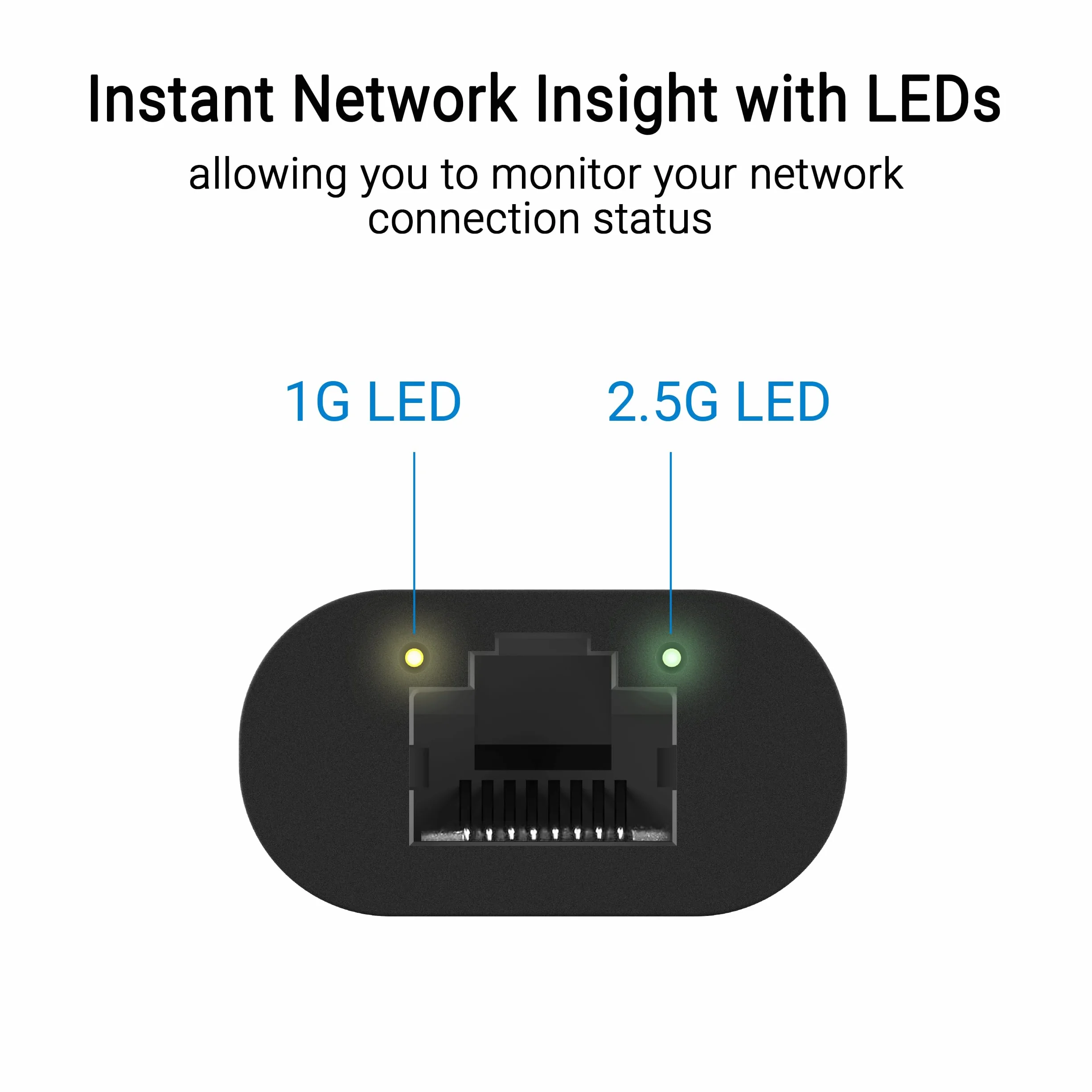 ASUS USB-C2500 V2, adapter Ethernet 2,5 G, kompatybilny z 2,5 G/1 G/100 Mbps, łatwa instalacja, szeroka kompatybilność dzięki portowi USB, kompaktowy i odpowiedni do podróży, czarny