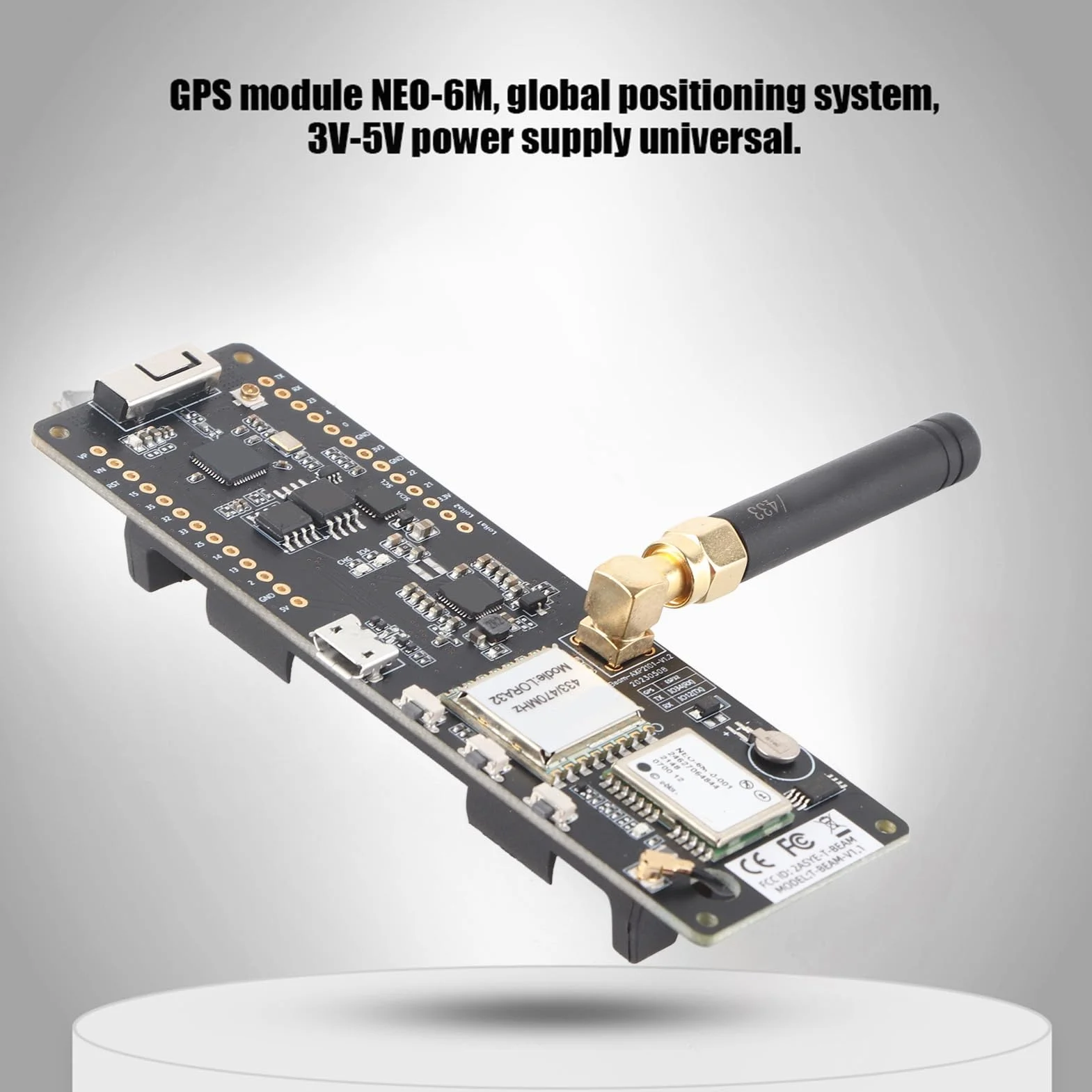 dla TTGO T-Beam ESP32 LoRa 915 Mhz Moduł GPS WiFi z płytką rozwojową Podstawy Baterii, moduł GPS NEO-6M, Globalny System Pozycjonowania, Uniwersalny Zasilacz 3 V-5 V.