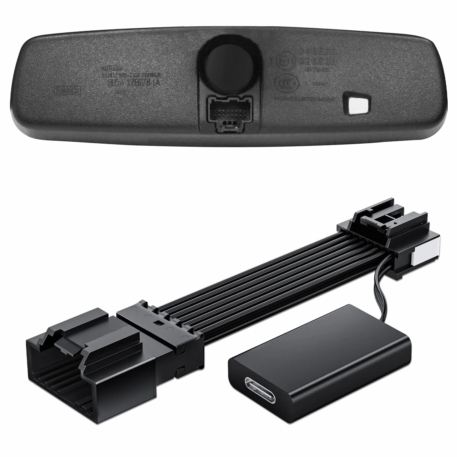 Dashcam Power Adapter Custom for Ford 16 Pin (Model A) for F150/F250/F350 Explorer Bronco and etc,Hide The Wires,GPS Radar Mirror Camera Dash Cam Adapte,Connects to Rearview Mirror(Exposed)