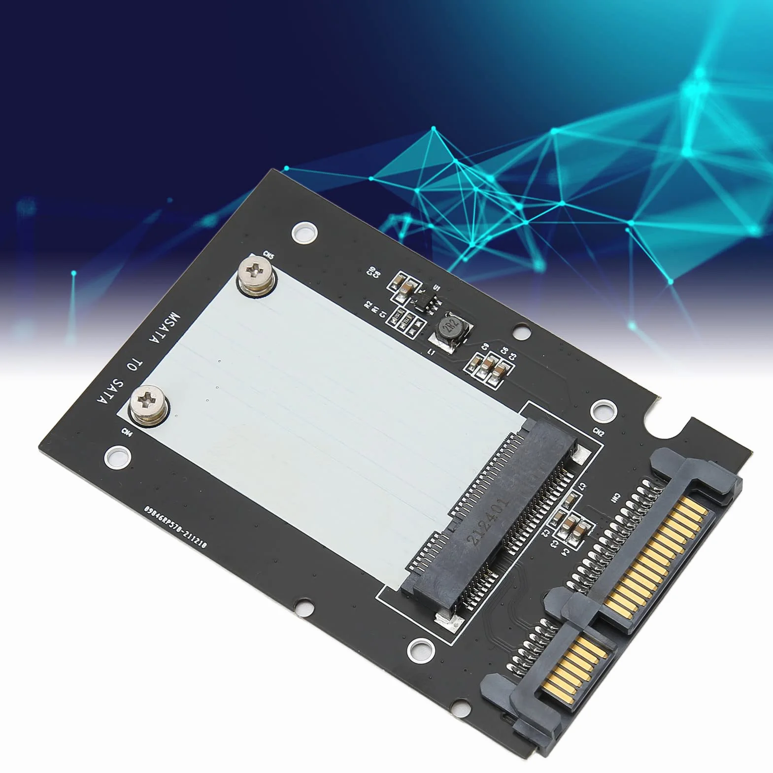Adapter MSATA do SATA III 6 Gb/s Interfejs Szybkiego Transferu Pamięci Masowej Karta Konwertera Dysku Twardego Mini Dysk Twardy Sata o Wysokiej Wydajności, dla Dysku SSD MSATA 26.8/50.95mm