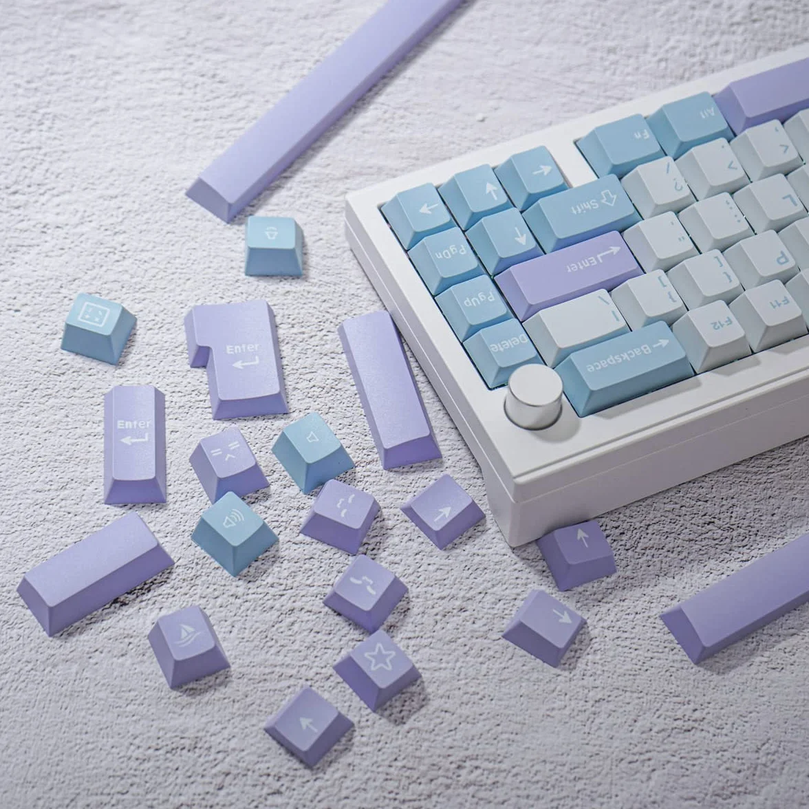 Double Shot Keycaps Cherry Profile Illusion zestaw nasadek klawiszy do przełączników Cherry MX 60% 65% 95% ISO/ANSI klawiatura mechaniczna