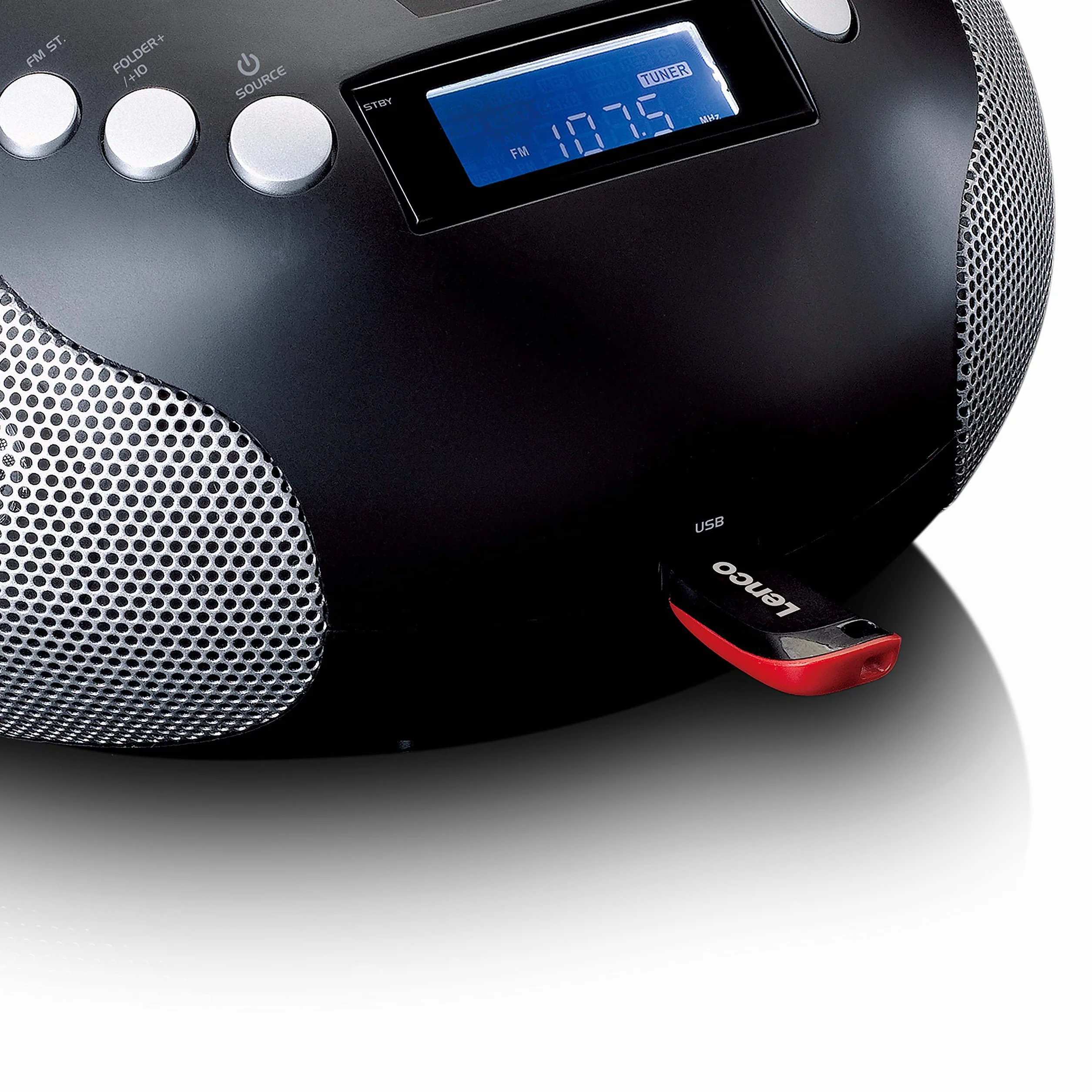Lenco SCD-331 Przenośne Radio CD Bluetooth USB Czarny
