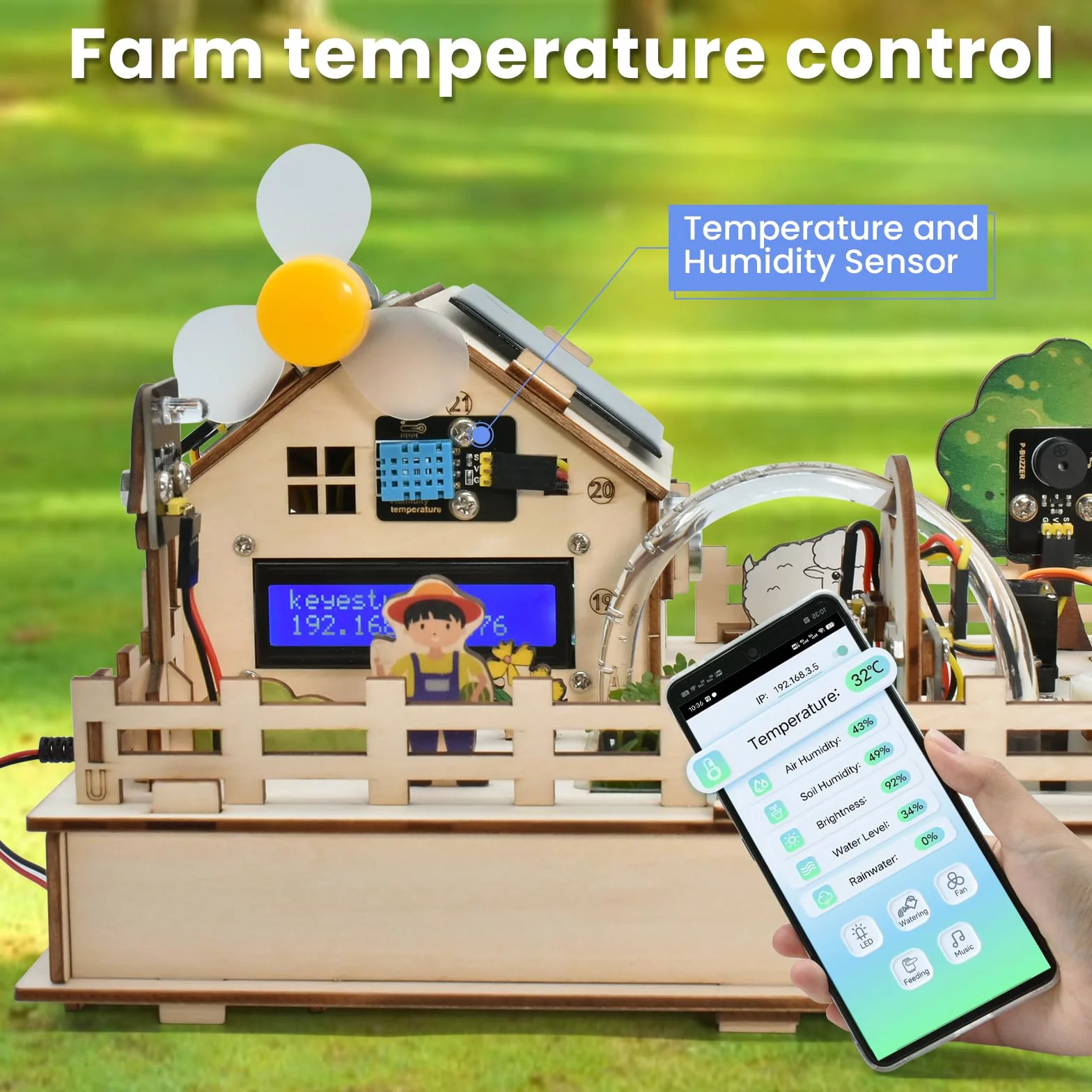 KEYESTUDIO IoT Control Smart Farm zestaw startowy do Arduino ESP32 Kit
