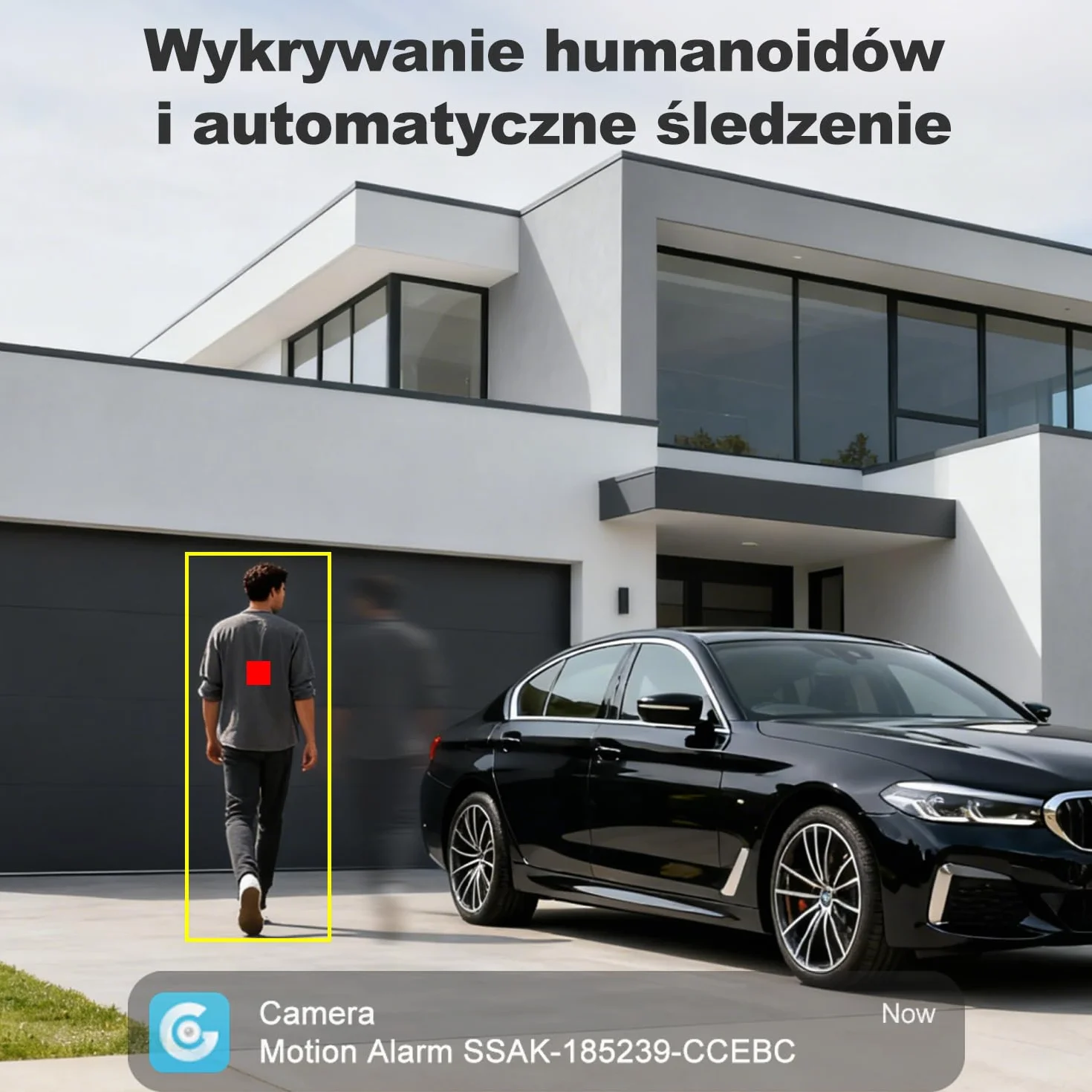 GENBOLT Kamera WiFi Zewnętrzna z Podwójnym Obiektywem, 2,4 i 5 GHz Przewodowa Kamera IP CCTV z Funkcją Color Night, Wykrywaniem Humanoidów, Automatycznym śledzeniem [Nagrywanie 24/7]