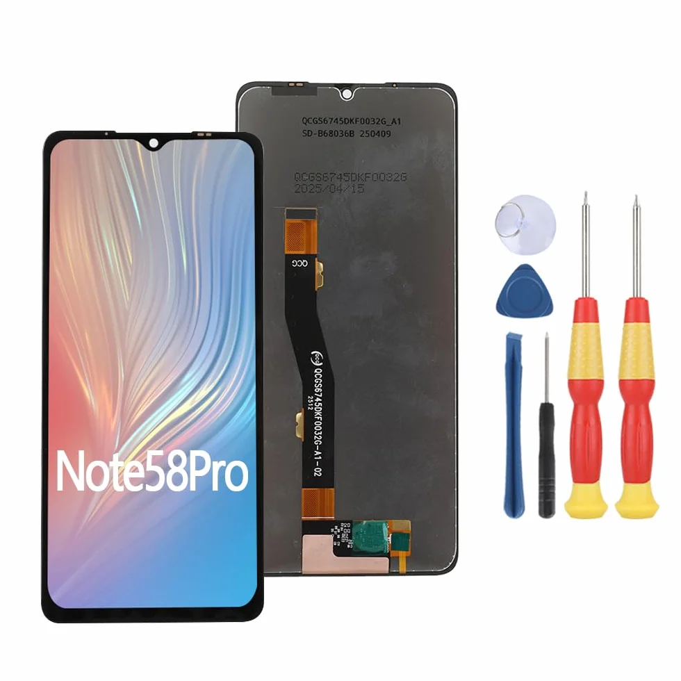 Wyświetlacz LCD DOOGEE Note 58 Pro, ekran dotykowy, części zamienne z narzędziami
