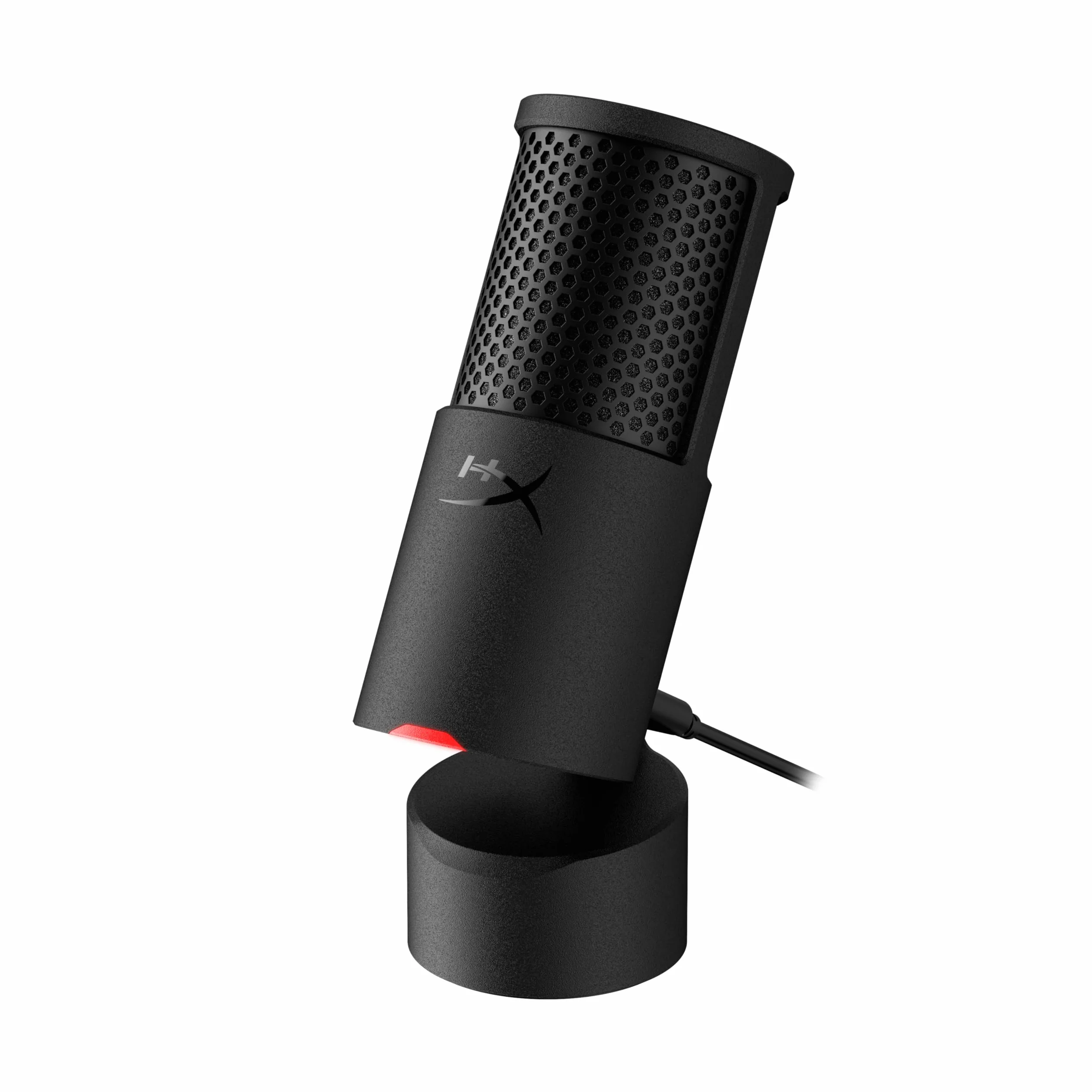 HyperX SoloCast 2 mikrofon kondensator Usb-C do gier, przesyłania strumieniowego, podcastu, kompatybilny z komputerami PC, Mac i gwintowanymi ramionami, sterowanie za pomocą oprogramowania Ngenuity