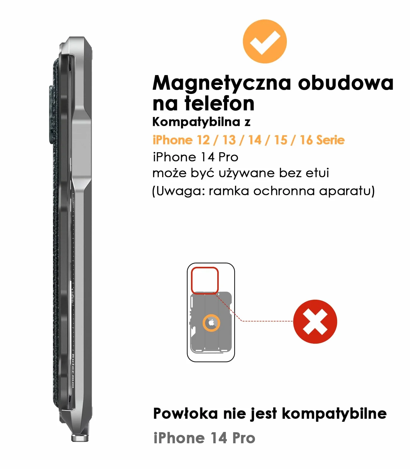 Aulumu G03 Przezroczysty Magnetyczny Uchwyt na Karty | Portfel Magnetyczny Zgodny z MagSafe | Wielofunkcyjny – Podstawka/Uchwyt do Telefonu | Otwieracz do Butelek | Karta z Ochroną RFID – Przezroczyst