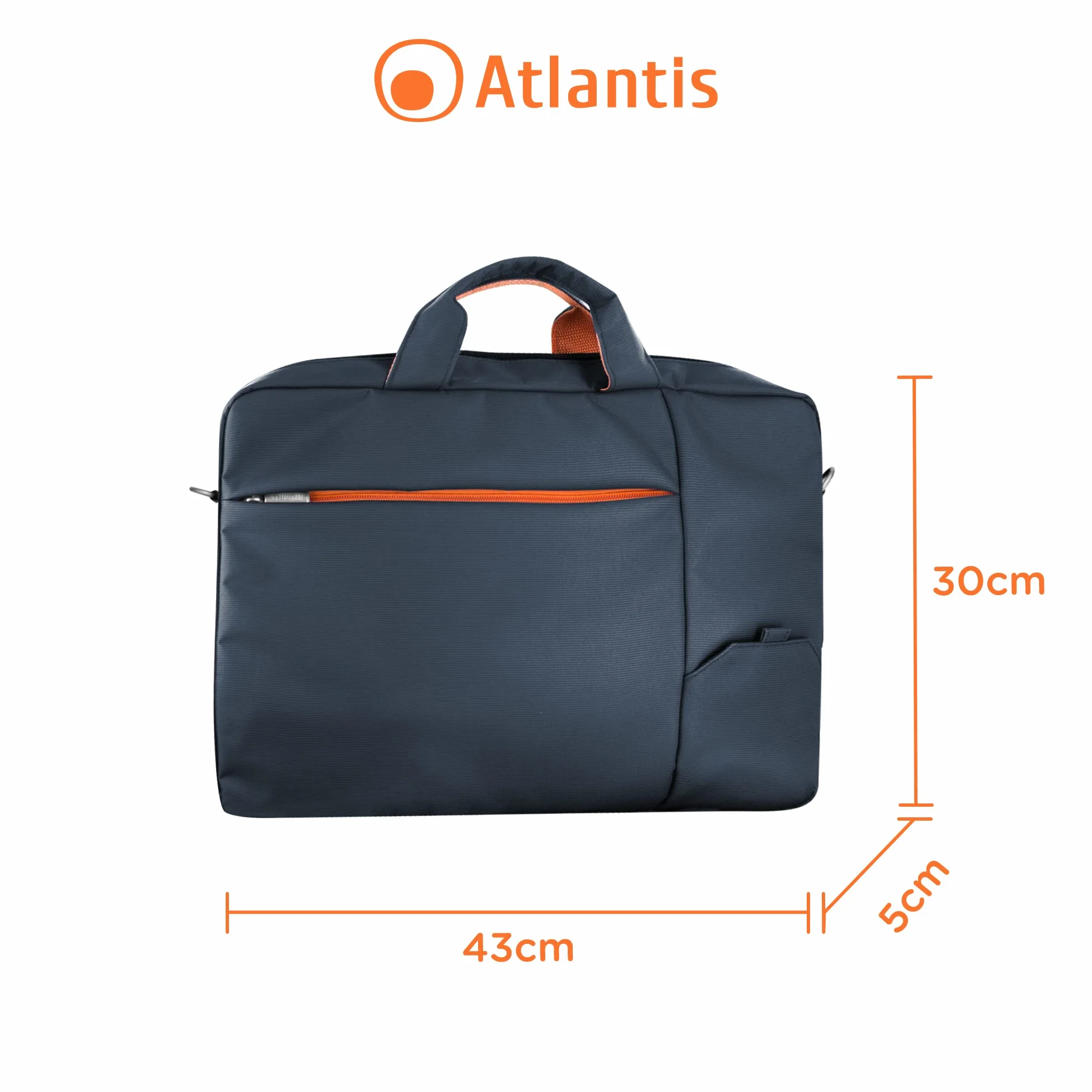 Atlantis Delux S410 Torba na notebooka, Niebieski/Pomarańczowy