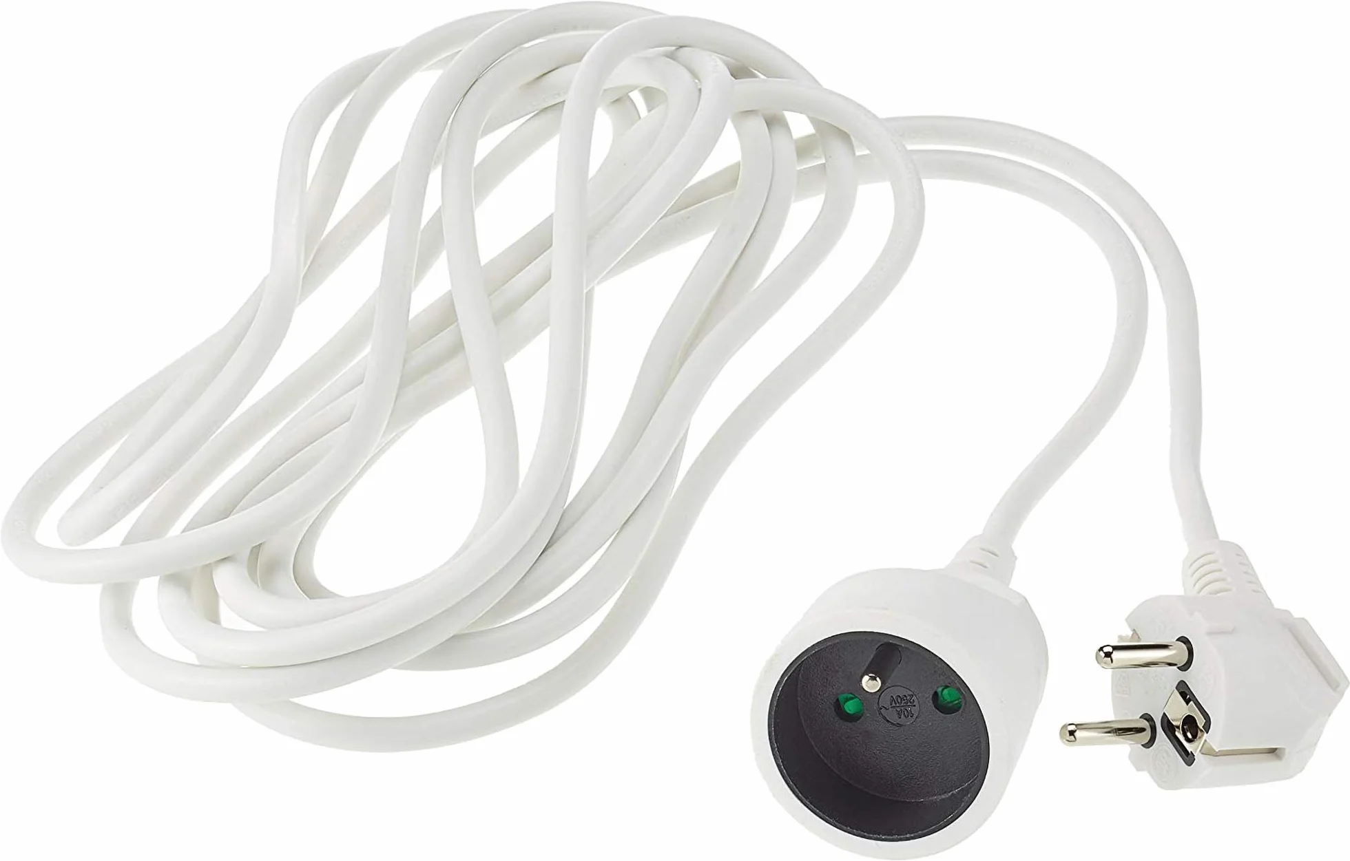 PremiumCord Przedłużacz 230V 3m z Zabezpieczeniem przed Dziećmi, Kabel Zasilający, Kabel Sieciowy, Przedłużacz Schuko, Gniazdo do Wtyczki Typu F, Kolor Biały