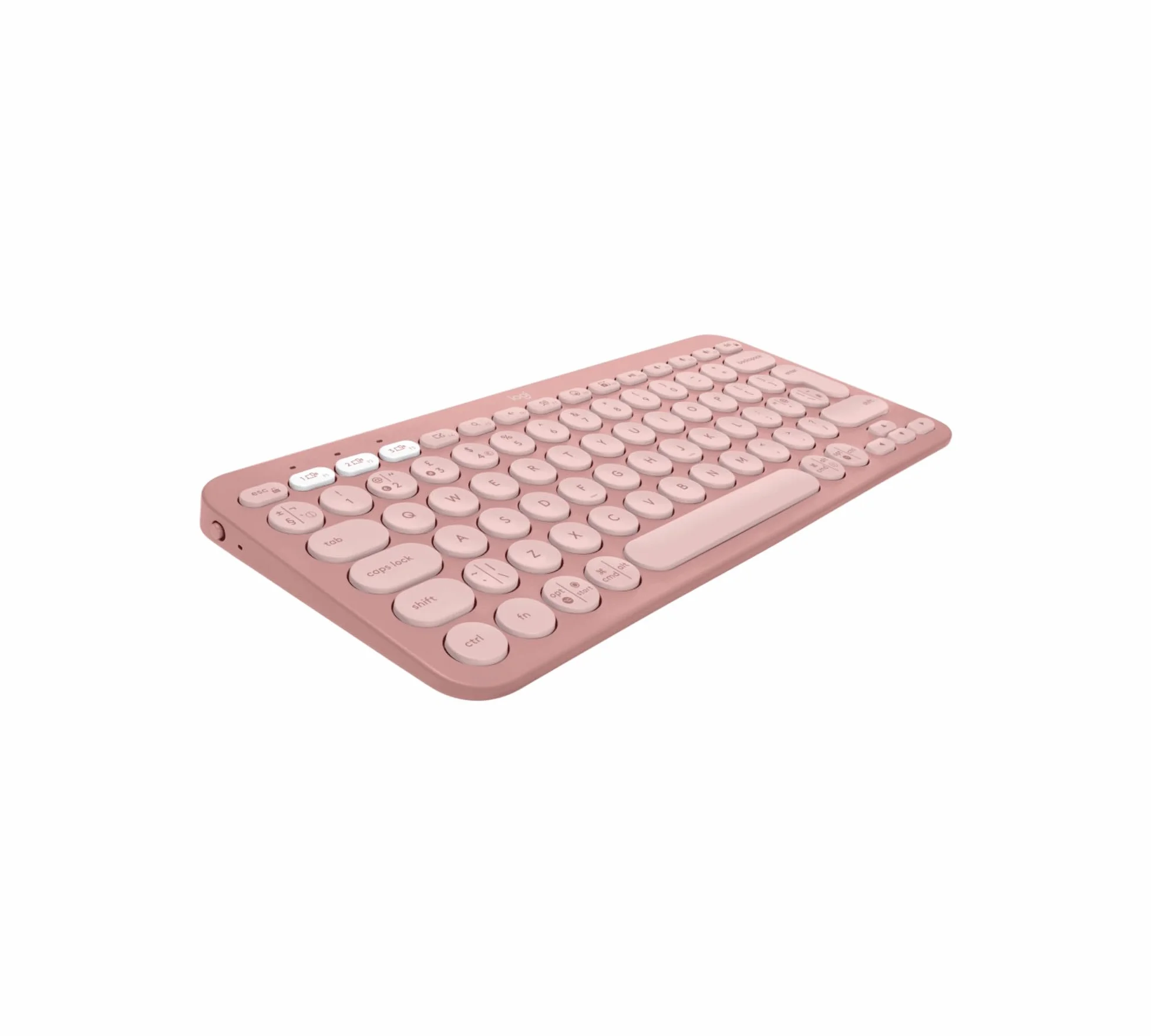 Logitech Pebble Keys 2 K380s, bezprzewodowa klawiatura Bluetooth do wielu urządzeń z ustawianymi skrótami, smukła, przenośna, przełączanie, Windows, macOS, iPadOS, Android, Chrome OS, QWERTY US-Różowy