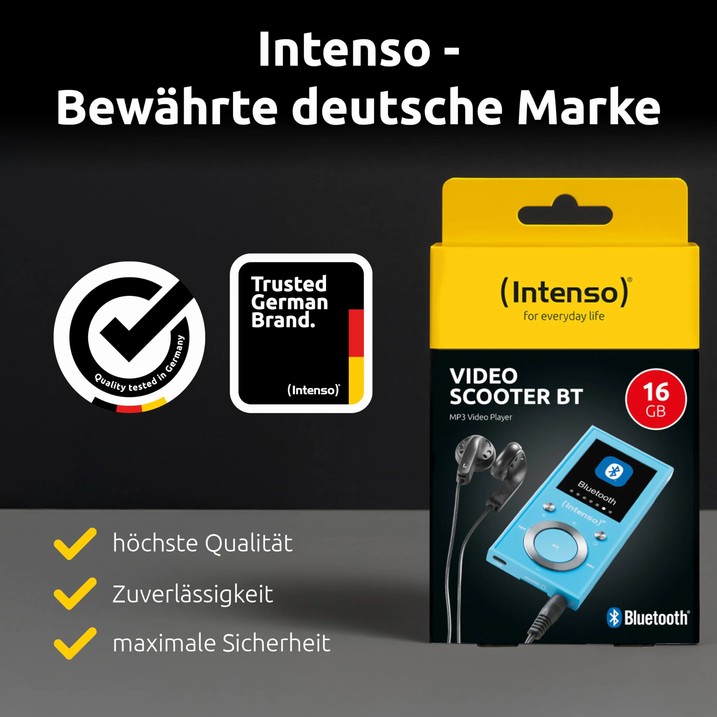 Intenso Odtwarzacz MP3 1,8 cala Bluetooth Niebieski
