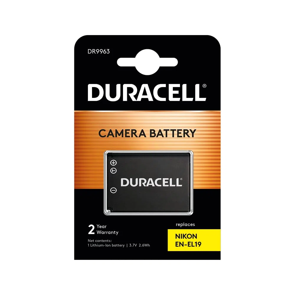 Duracell DR9963 kamera litowo-jonowa zastępuje akumulator do EN-EL19, czarny