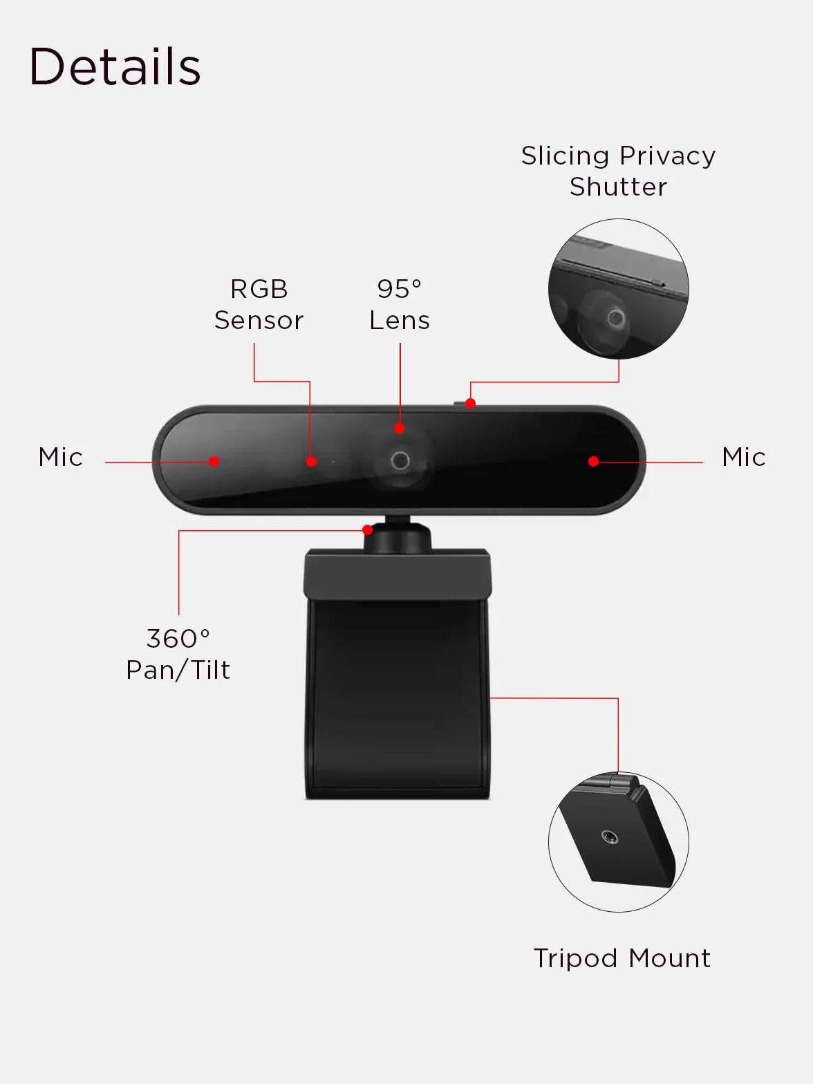 LENOVO Unknown Performance FHD Webcam - Kamera internetowa - Pan/Tilt