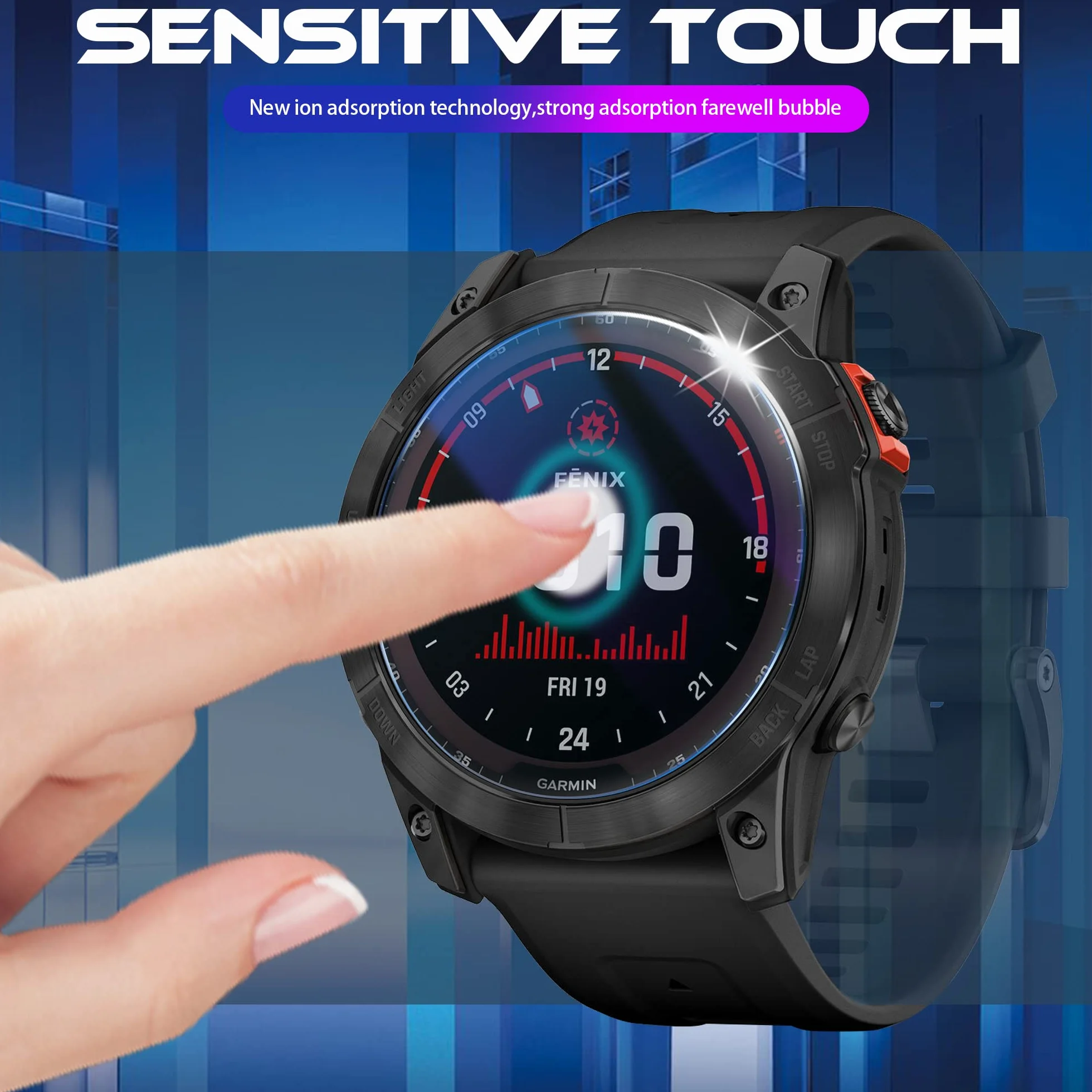 NEWZEROL 4 Sztuki Folii Ochronnych na Wyświetlacz Kompatybilne z Garmin Fenix 8 51mm Solar/8 pro AMOLED 51mm/Fenix 7X 51mm /7X Solar/Sapphire Solar [Bez pęcherzyków Powietrza] Wysokiej Rozdzielczości