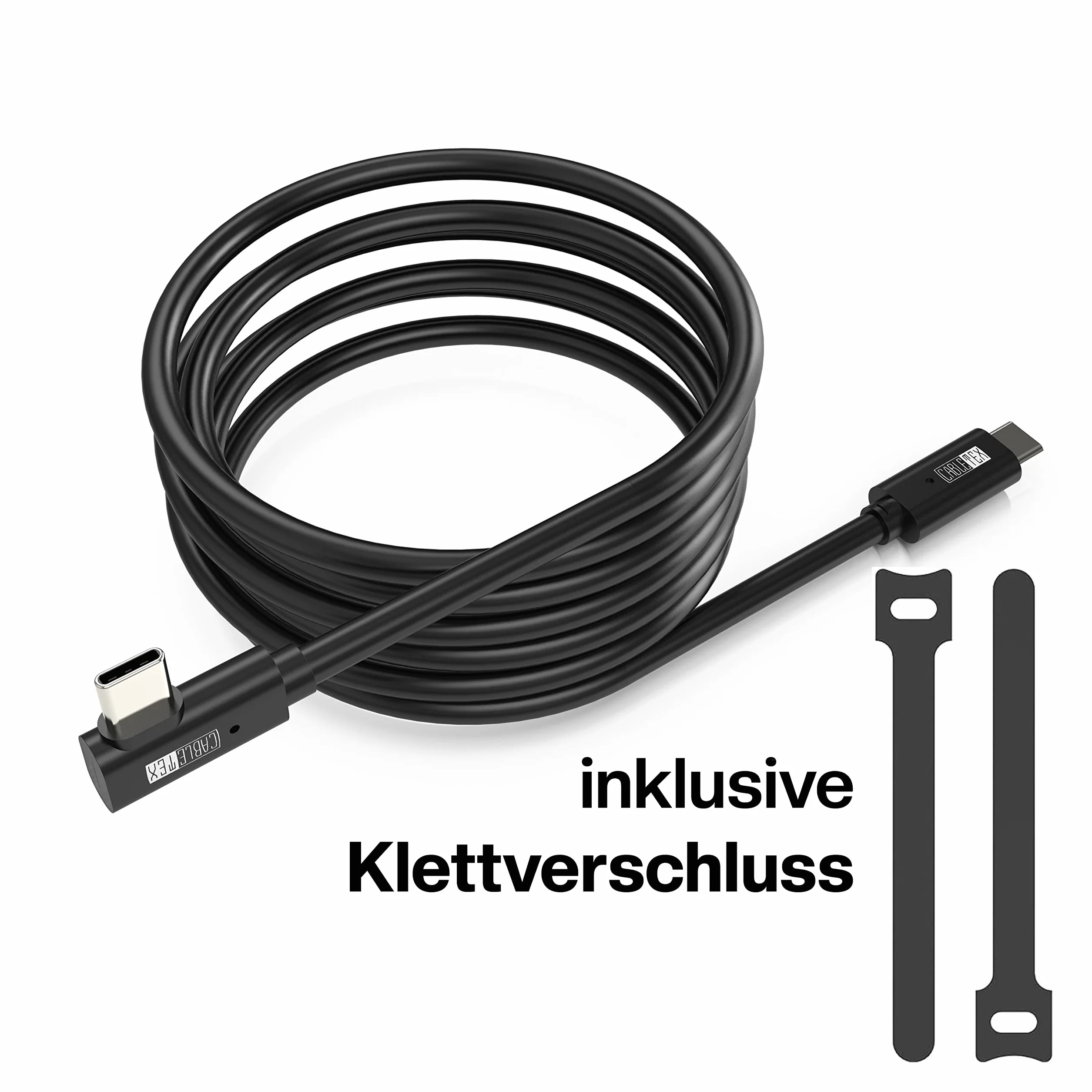 Kabel CABLETEX 5m Link do Meta Quest 3, Oculus Quest 2, PICO 4, PSVR2, Steam VR - Kabel USB 3.2 USB C do słuchawek VR i komputera do gier, transfer danych 5 Gb/s