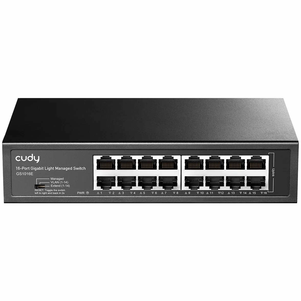 Cudy GS1016E 16 portów Light Smart Managed Gigabit Switch metalowy QoS VLAN IGMP LAG