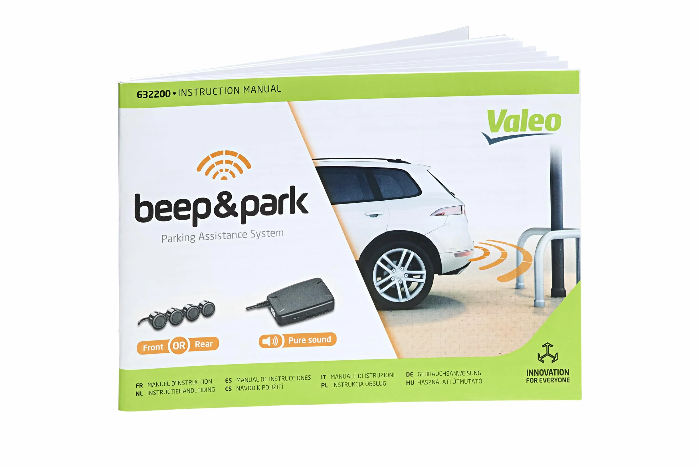 VALEO 632200 - System Czujników Parkowania - Zestaw Beep&Park: 4 Czujniki + 1 Głośnik - Przedni lub Tylny Montaż