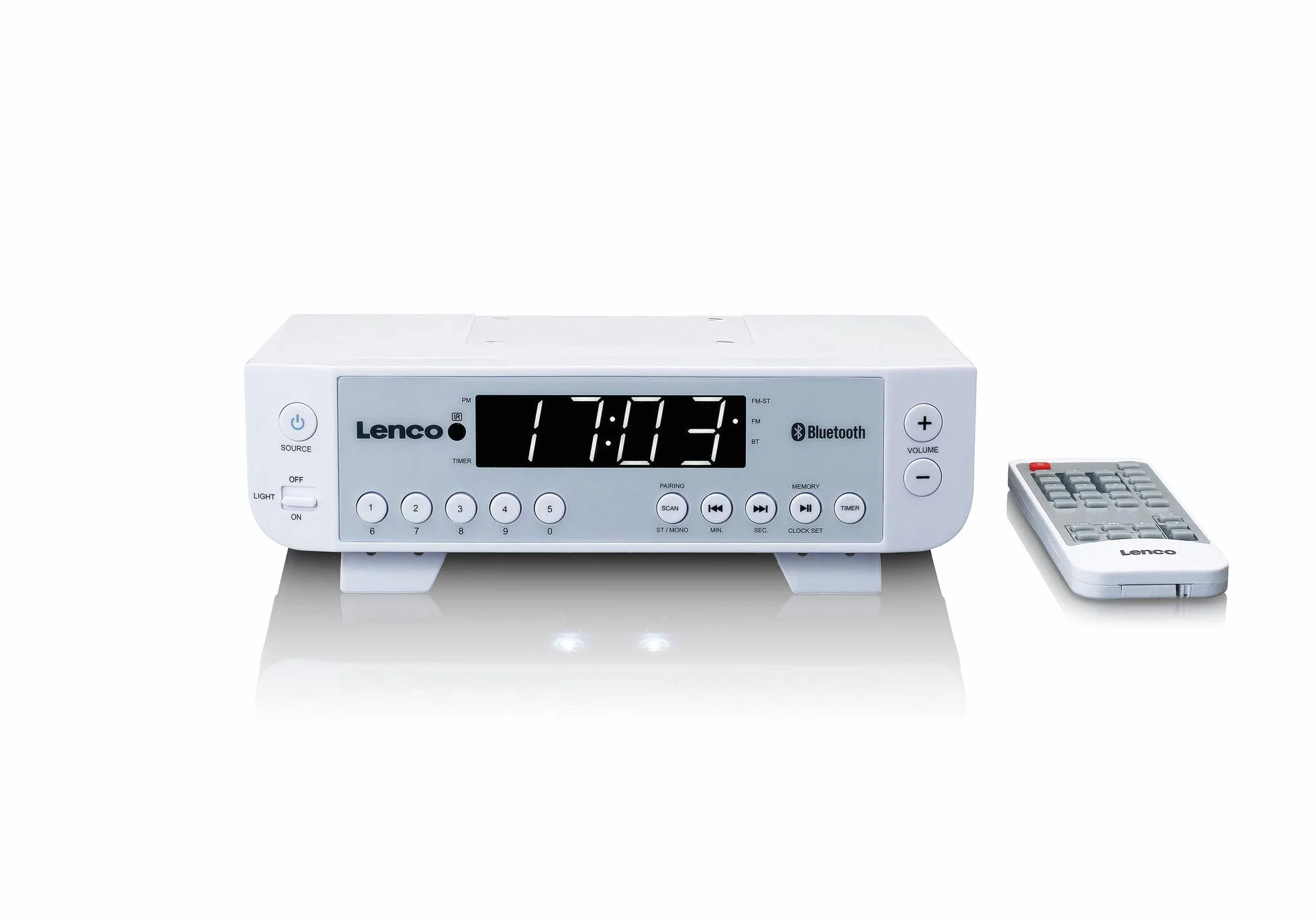 Lenco KCR-100 Radio Kuchenne, Biały, 1W