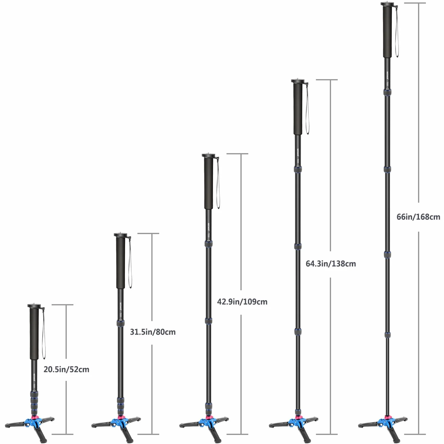 Neewer Monopod Czarny 52-168cm