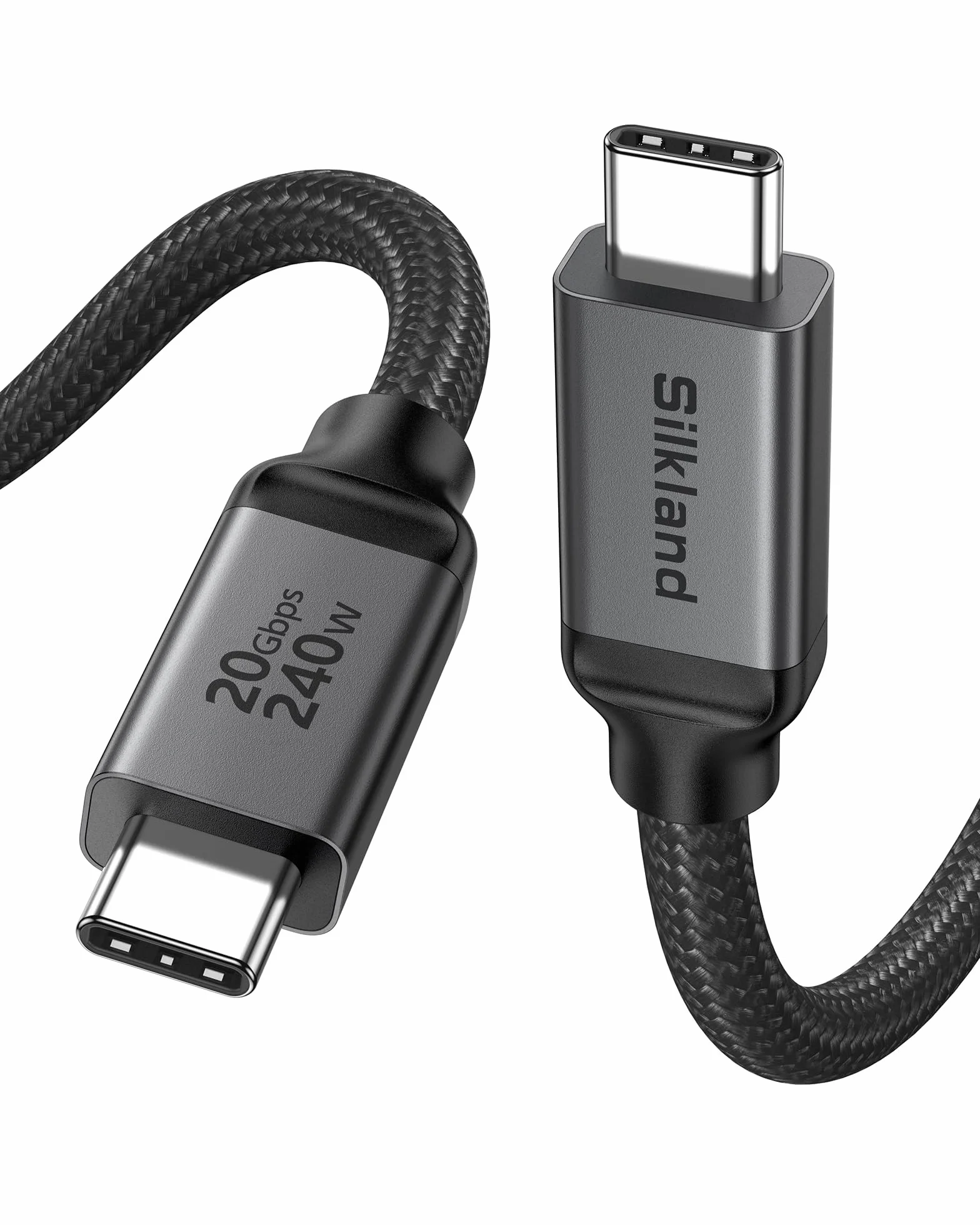 Silkland USB4 dla Kabel Thunderbolt 4 5M, Transfer Danych 20Gbps, PD3.1 240W 48V/5A, Kabel Wideo 5K@60Hz 4K@60Hz do iPhone 16/15, MacBook Pro, iPad Pro, XPS, Surface Pro, VR Headset