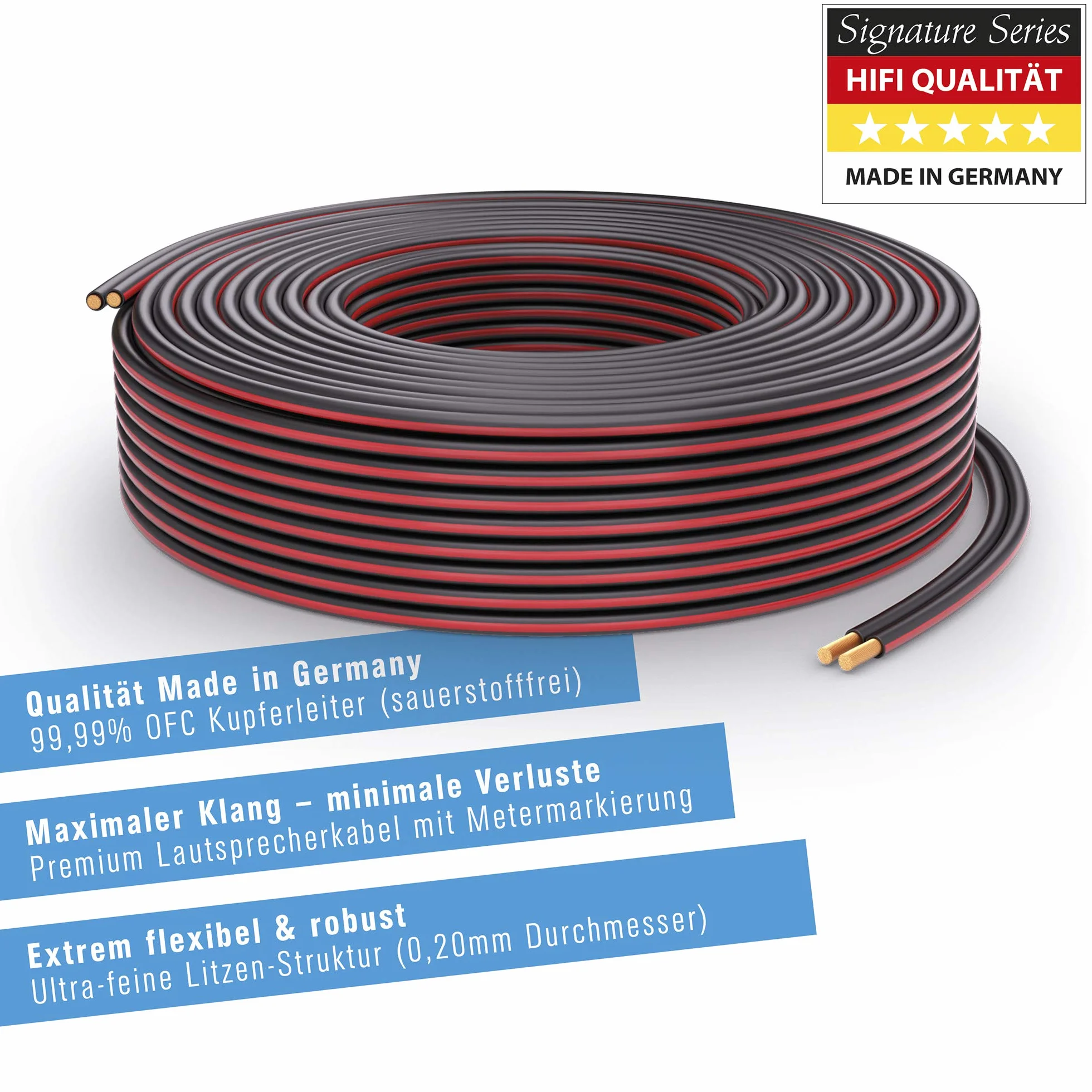 PureLink Kabel głośnikowy OFC 2 x 4,00 mm² 0,20 mm 30,0 m czarny