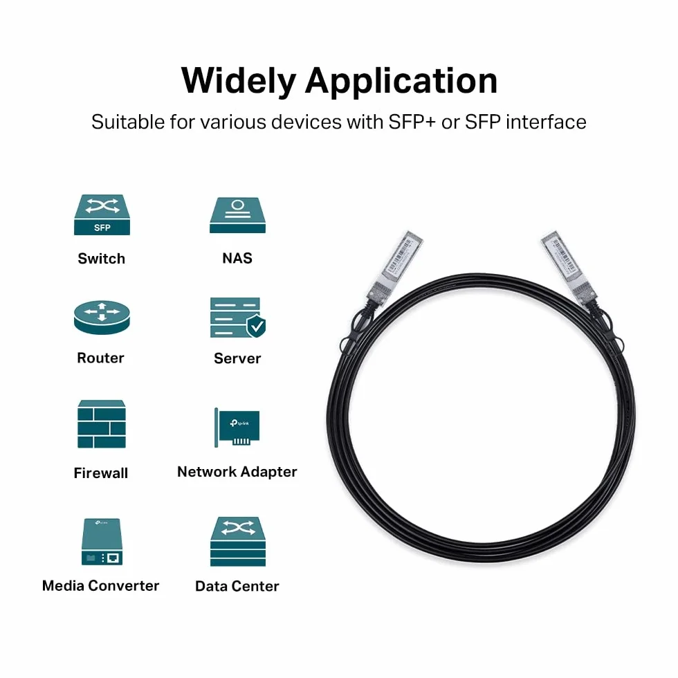 TP-Link TL-SM5220-3M | Kabel DAC SFP+ 10G | Długość 3 m | Plug and Play