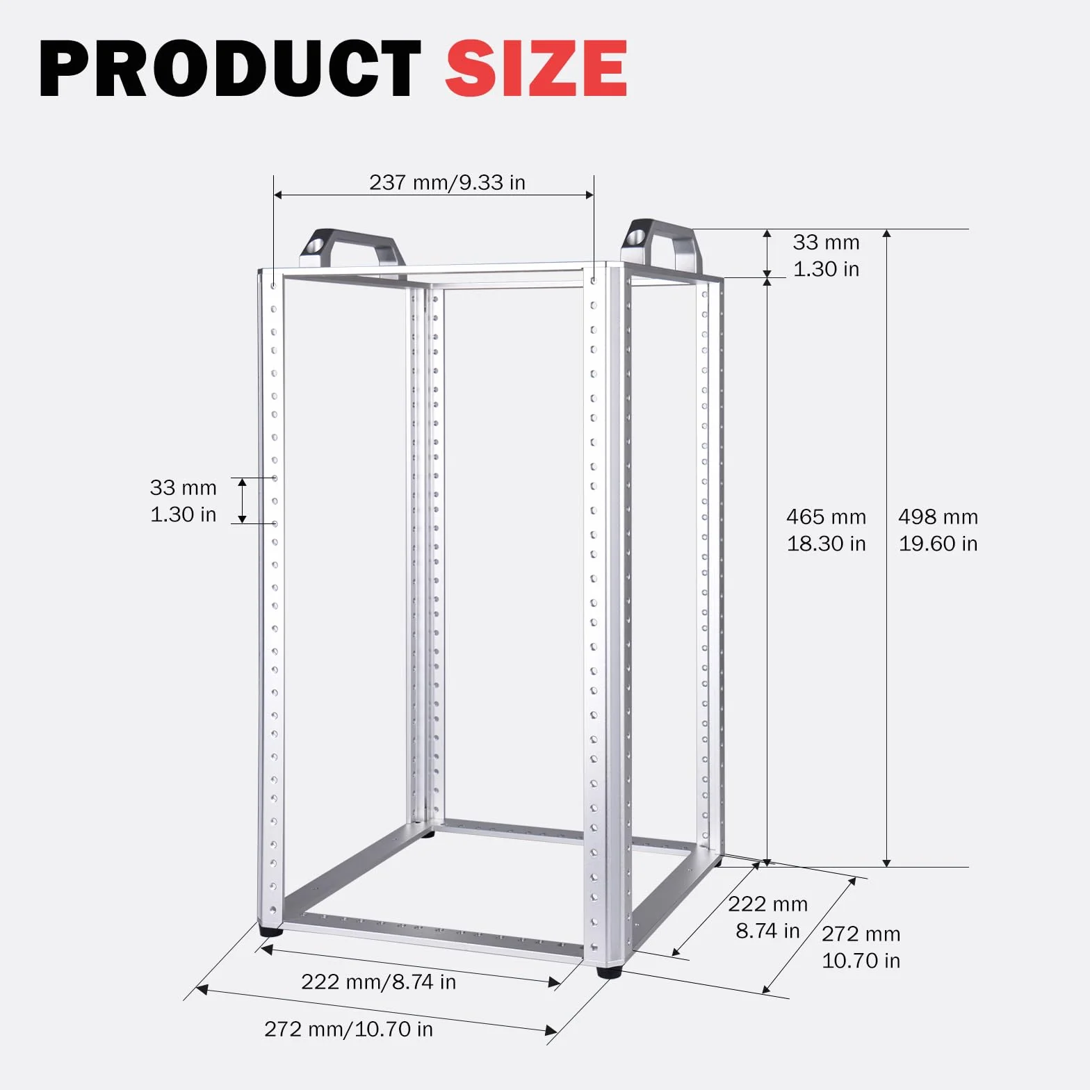DeskPi RackMate TL1 10U 10-calowa szafka serwerowa ze stopu aluminium otwarta rama