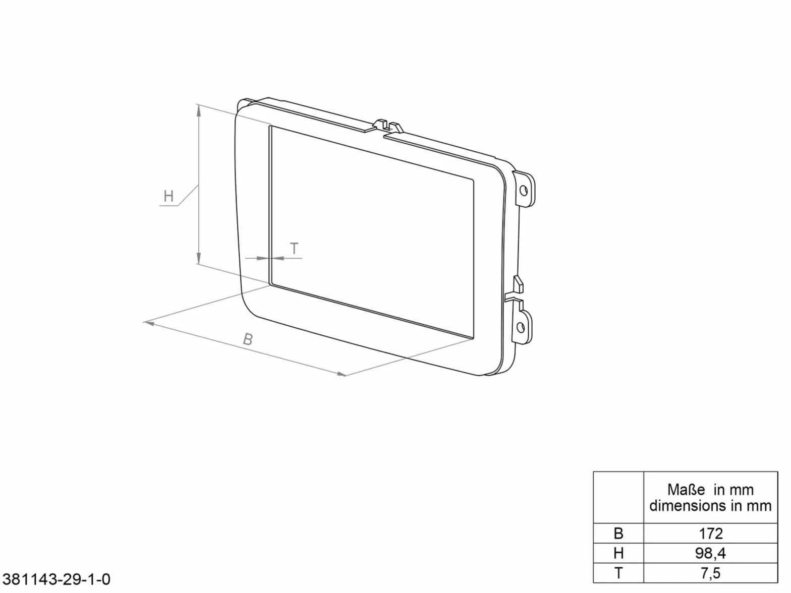 Ramka radiowa do Hyundai Tucson (TLE), 2-DIN, czarna, od roku produkcji 07/2015