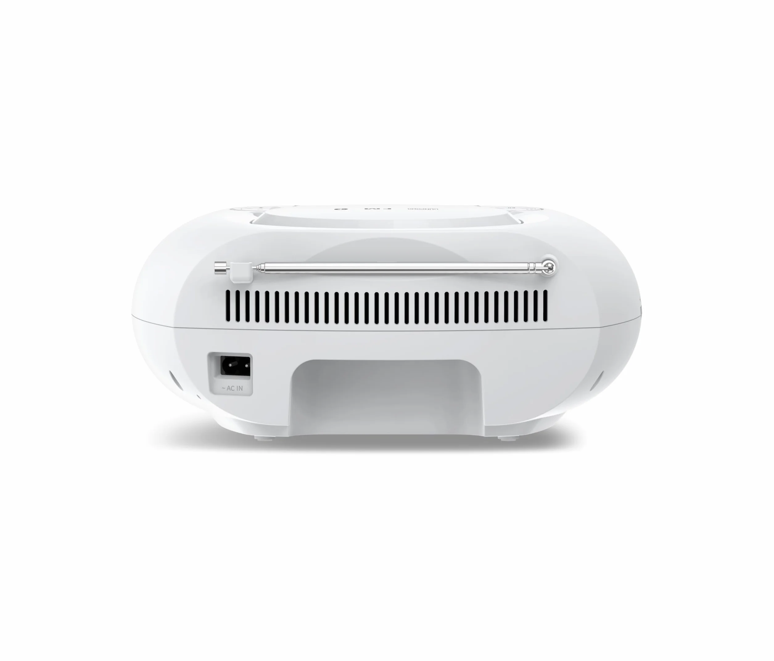 Philips TAZ2000 Przenośny radioodtwarzacz CD z radiem FM, Bluetooth 6.0, odtwarzanie USB, wejście audio, Dynamic Bass Boost, głośniki stereo 6W, zasilanie AC/bateryjne, uchwyt – srebrny