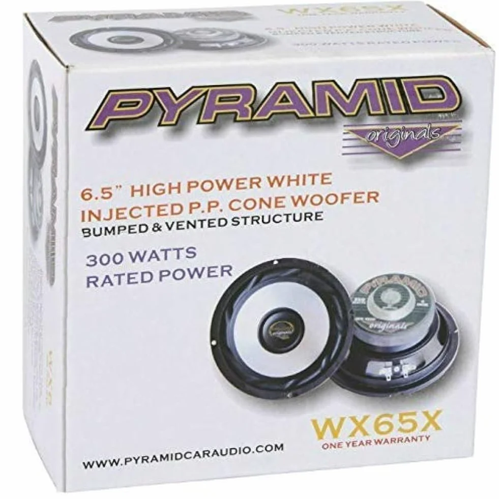 ZESTAW DO PYRAMID WX65X 2 głośniki niskotonowe dyfuzory 16,5 cm 165 mm 6,5" średnica 150 W RMS i 300 W maks. impedancja 4 ohm, do samochodów, w parach