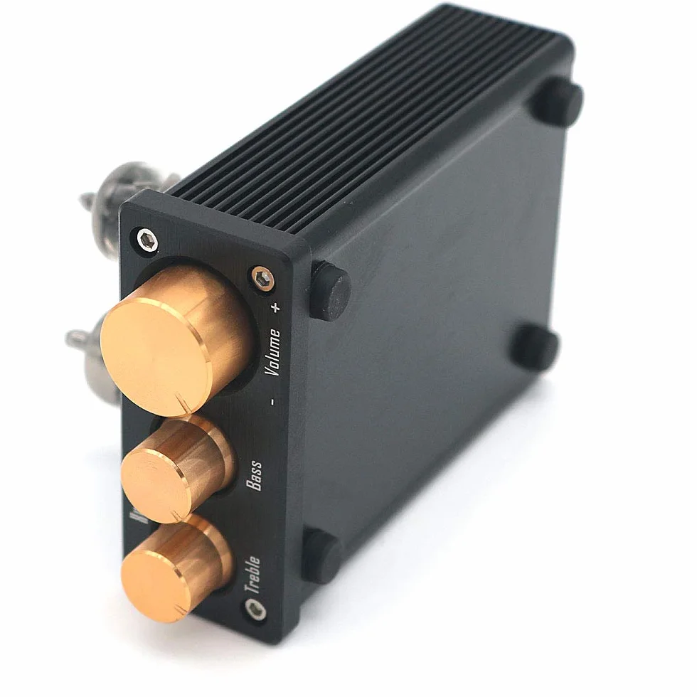 DollaTek 6J1 Mini przedwzmacniacz lampowy próżniowy Audio Hi-Fi przedwzmacniacz stereo kontrola wysokich basów