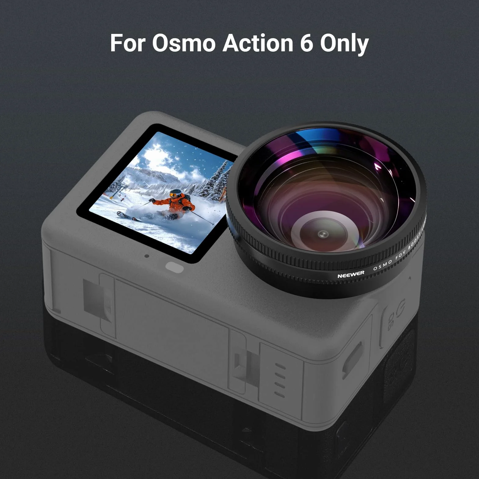 NEEWER Obiektyw szerokokątny 185° FOV HD wielowarstwowe szkło optyczne do DJI Osmo Action 6