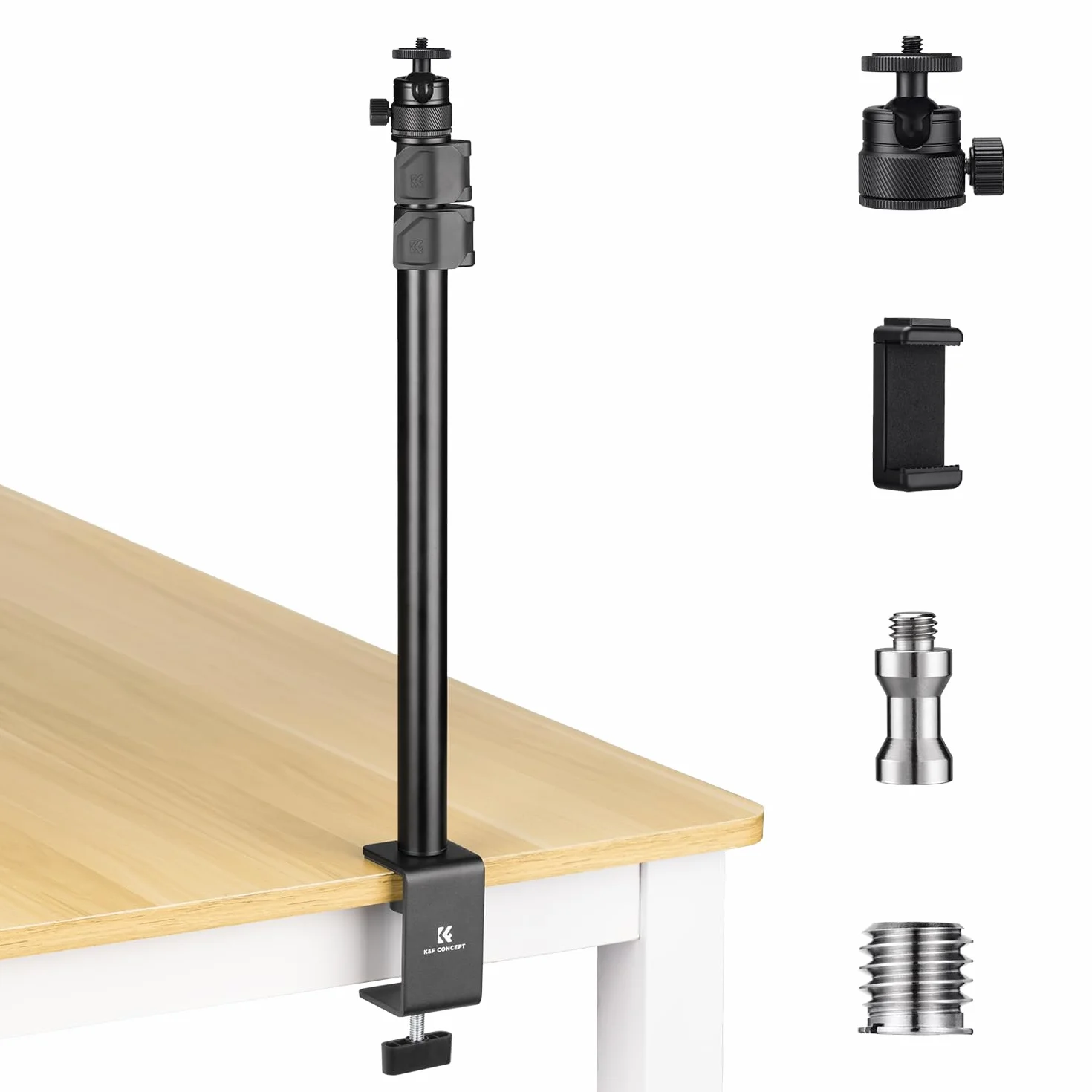 K&F CONCEPT Uchwyt stołowy na kamerę 14-40" statyw aluminiowy regulowany 360°