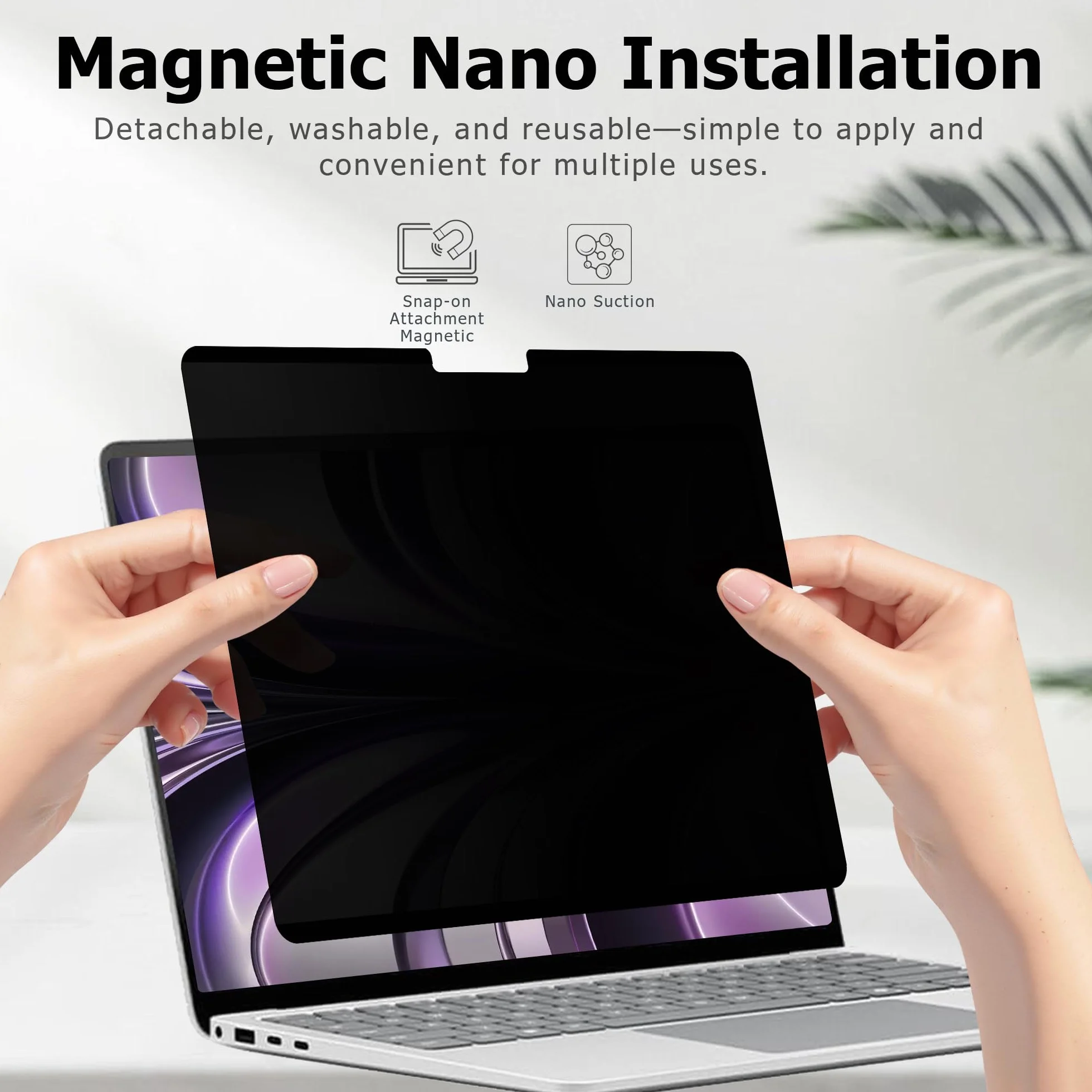 Adeway Prywatny Ekran do Macbook Pro 13 Cali (2016-2022, M1, M2) / Macbook Air 13 cali (2018-2021, M1), Anti-spy, Redukcja Niebieskiego Światła & Anti-Glare, Idealny do Biura i Podróży
